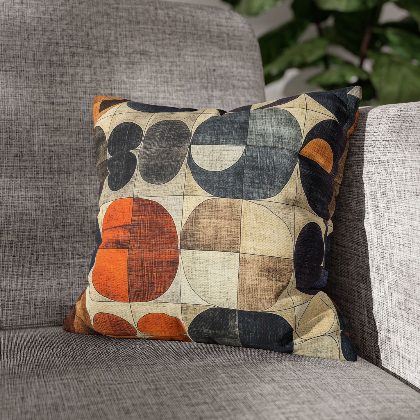 Earthy Abstract- Square Polyester Pillowcase
