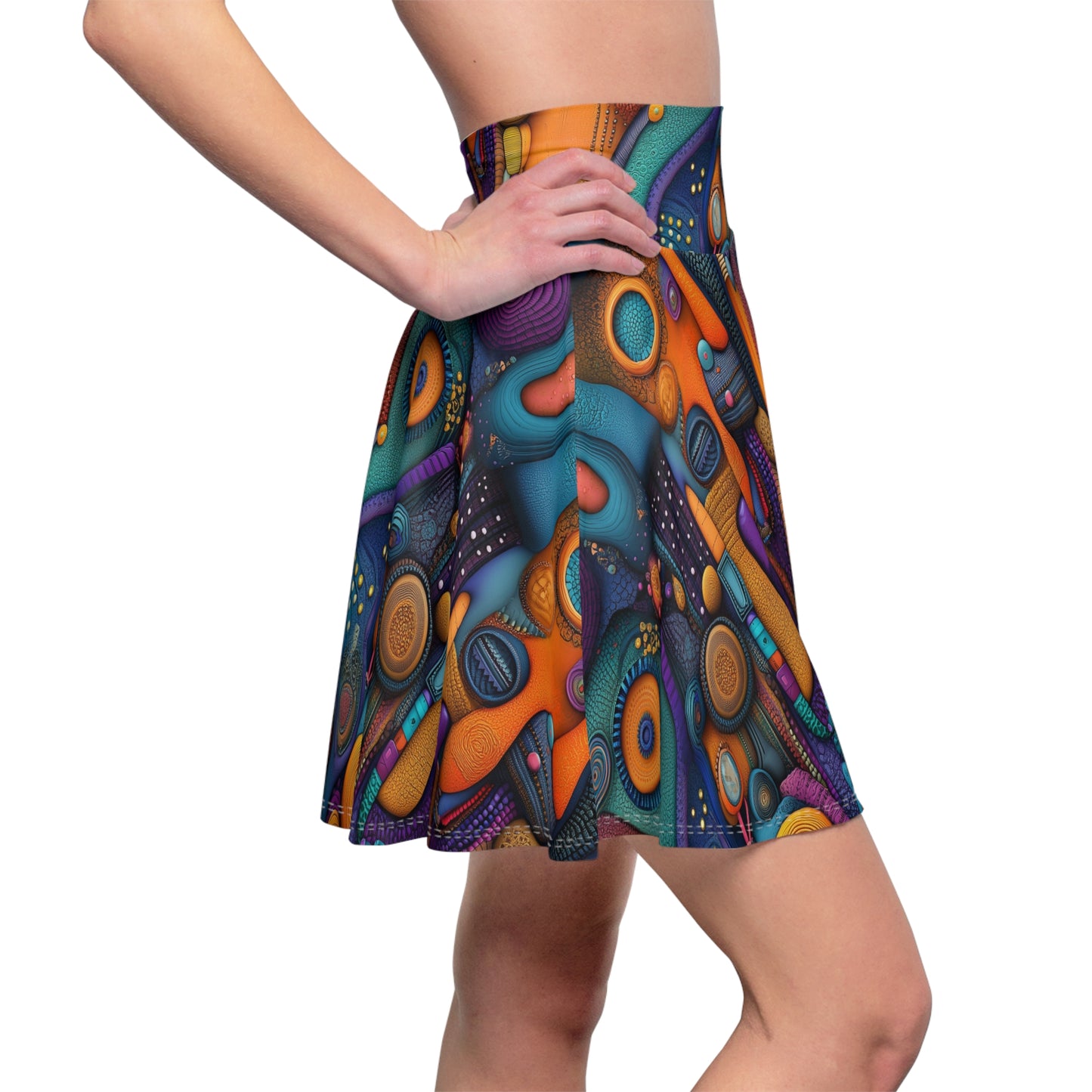 Vibrant Chaos Skater Skirt