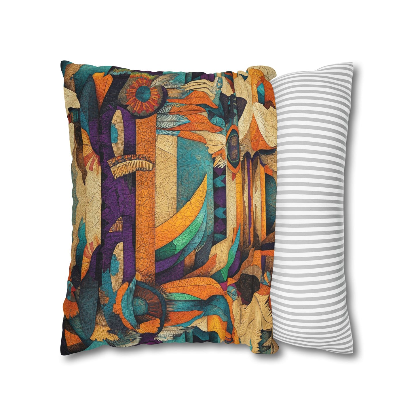 Digital Kaleidoscope- Square Polyester Pillowcase