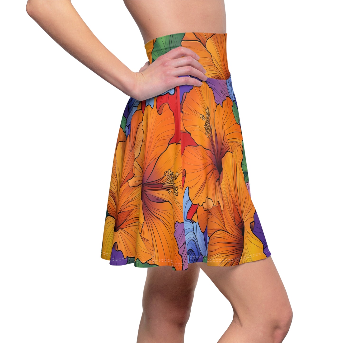Kaleidoscope Blooms Skater Skirt