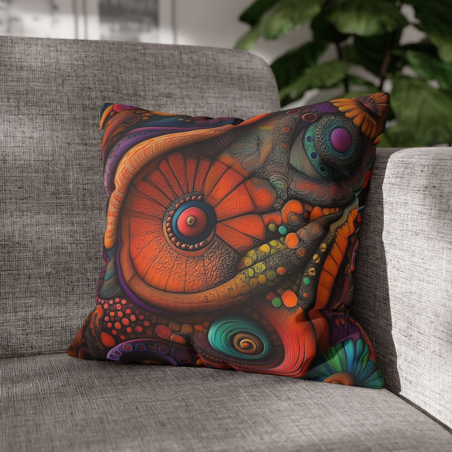 Psychedelic Fusion- Square Polyester Pillowcase