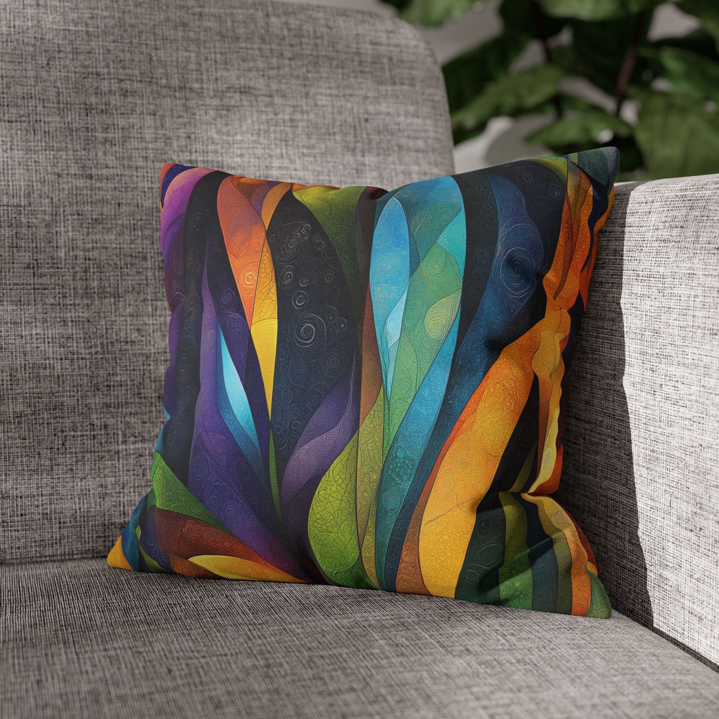 Fluid Fusion- Square Polyester Pillowcase
