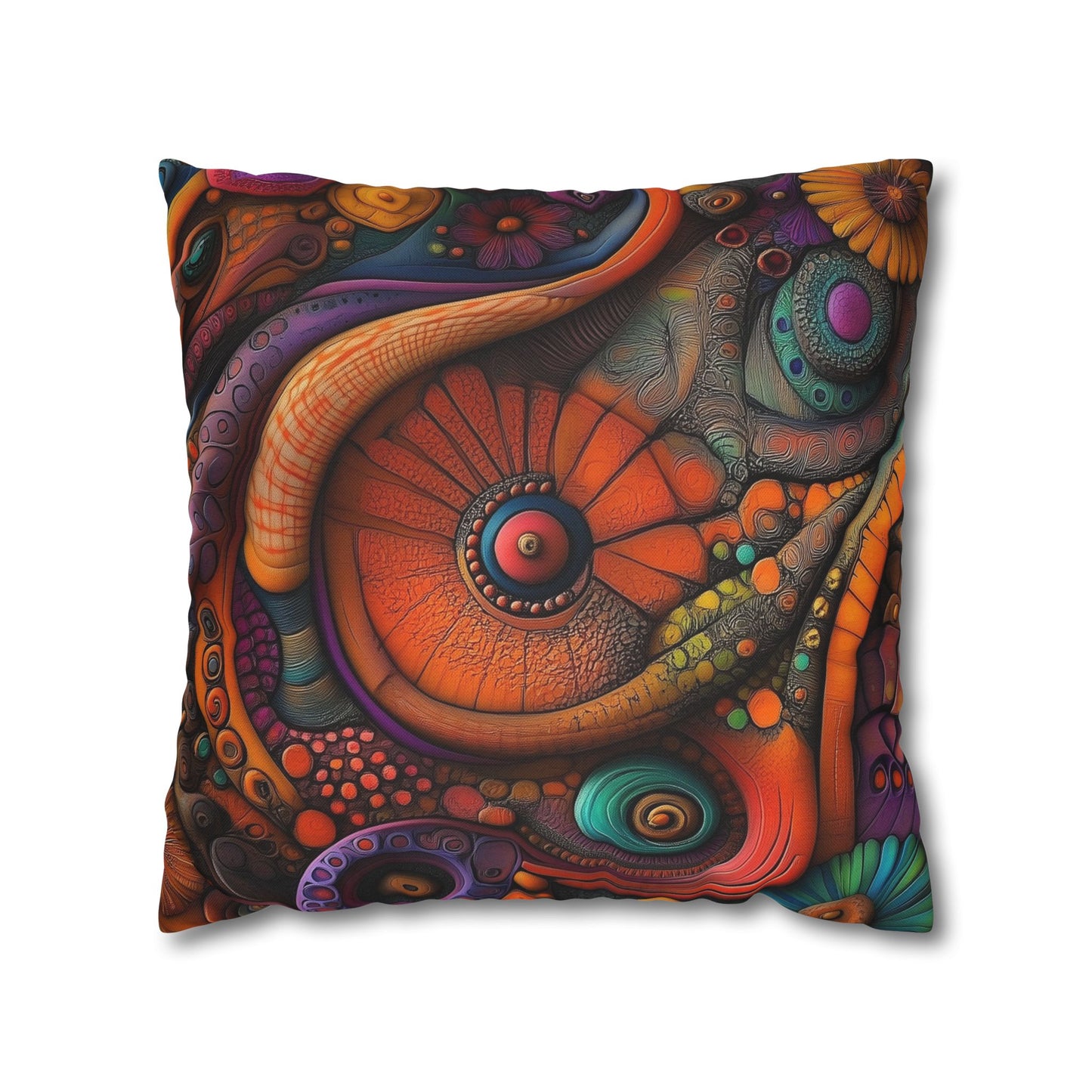 Psychedelic Fusion- Square Polyester Pillowcase
