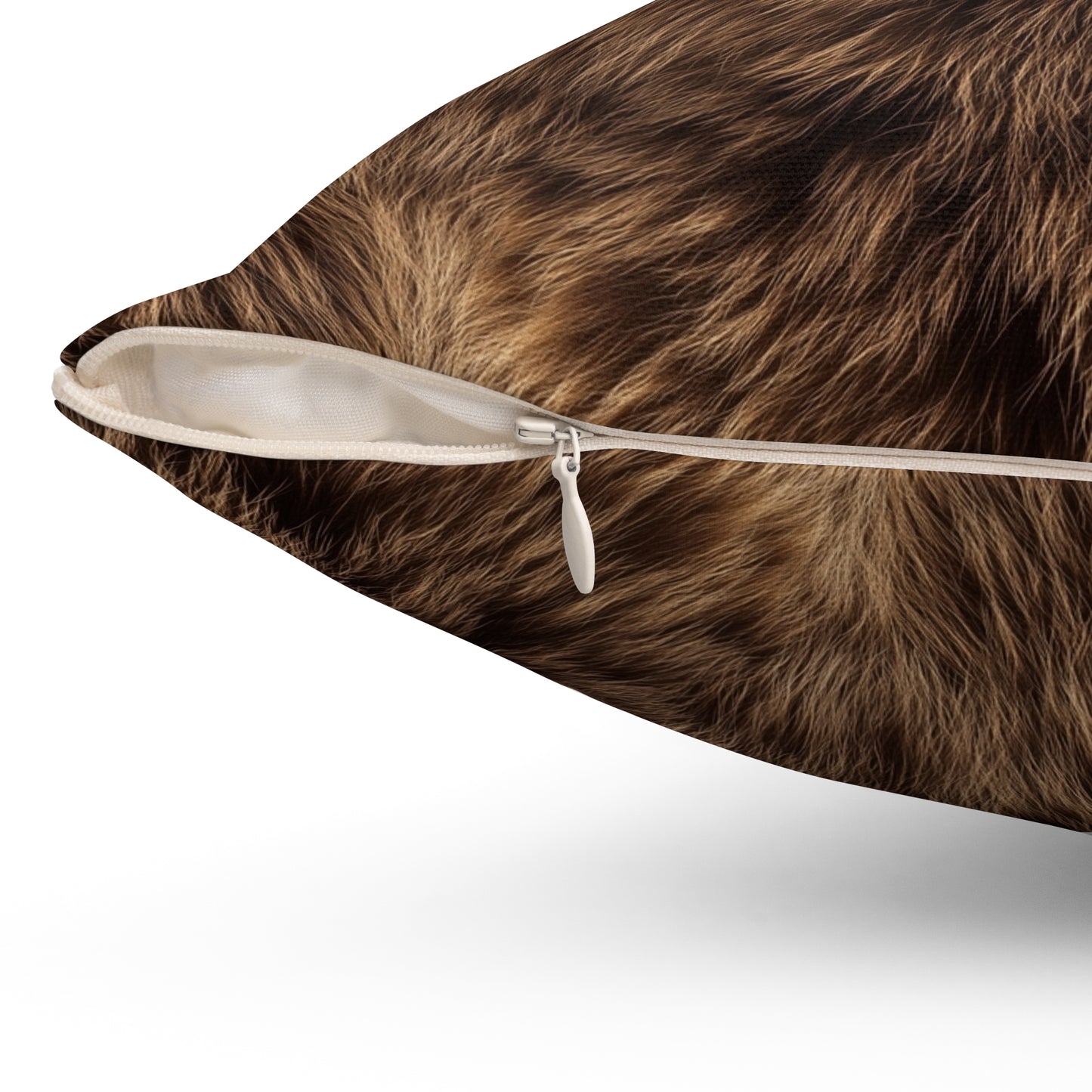 Grizzly Fur Polyester Pillow
