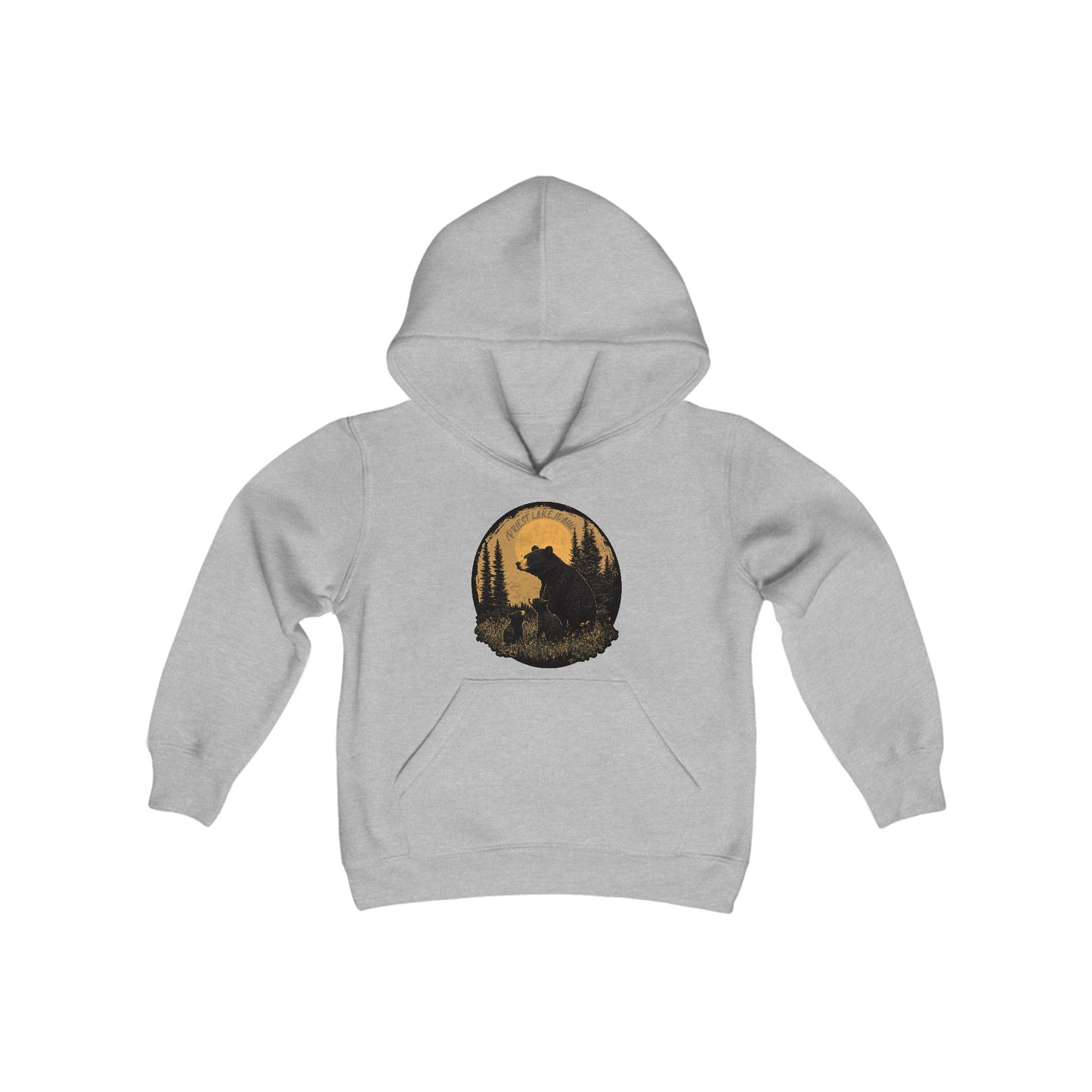 Momma Bear and Cubs Youth Heavy Blend Hooded Sweatshirt