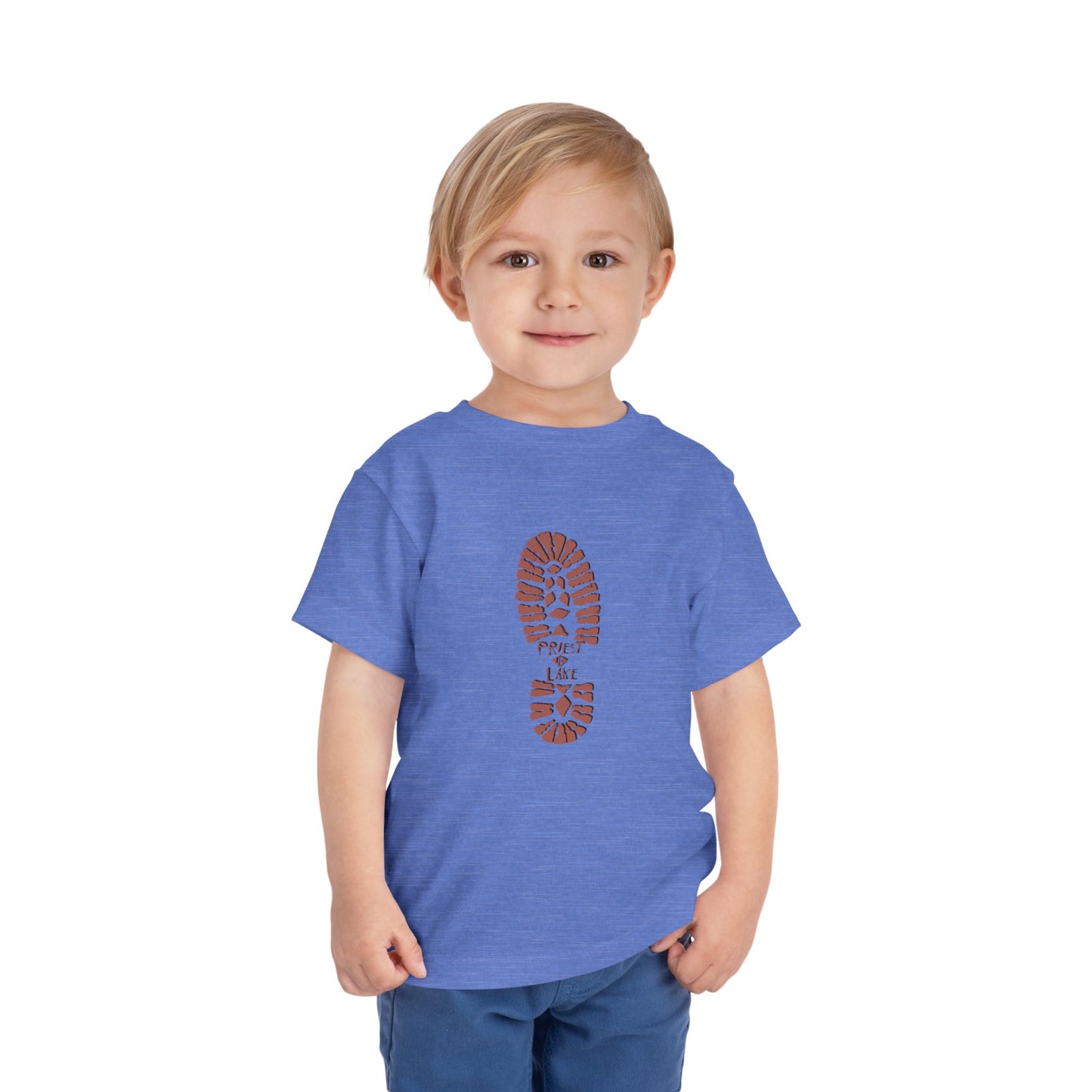 Priest Lake Boot Print Toddler Short Sleeve Tee