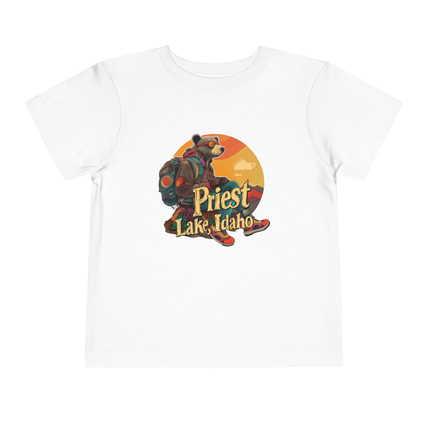 Priest Lake Hiker Bear Toddler Short Sleeve Tee