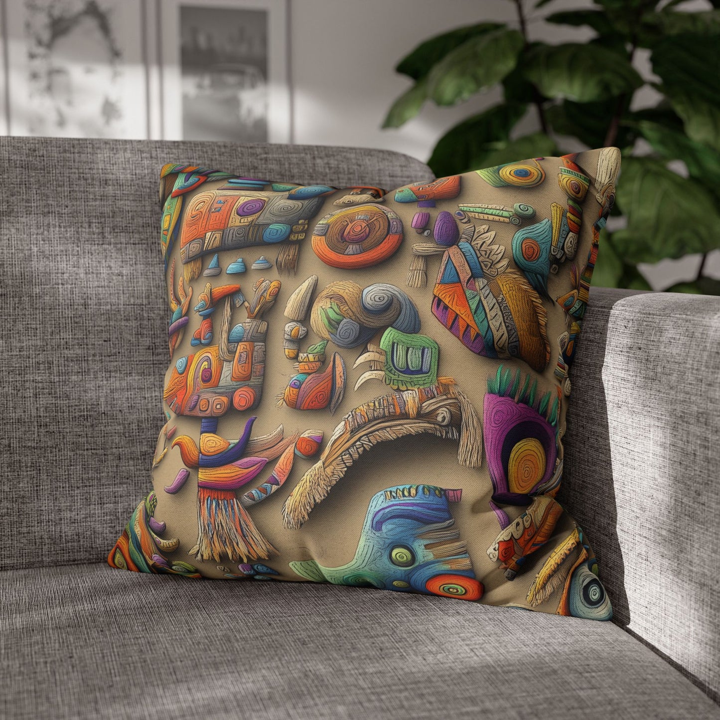 Whimsical Wonderland- Square Polyester Pillowcase