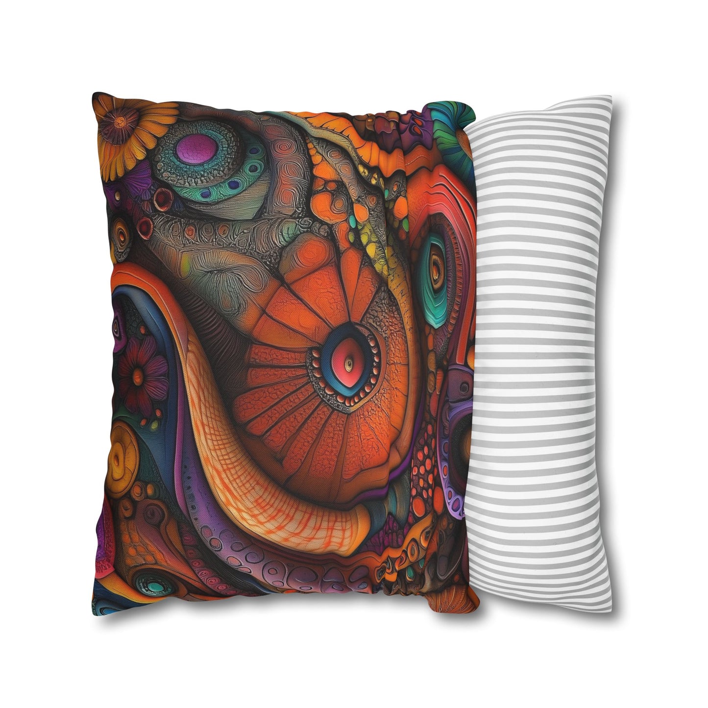 Psychedelic Fusion- Square Polyester Pillowcase