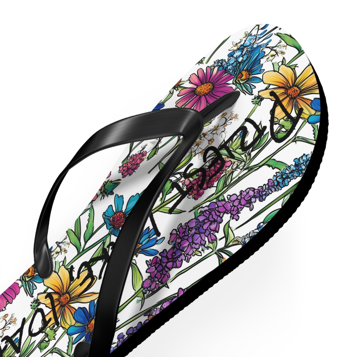 Priest Lake Wildflower Flip Flops