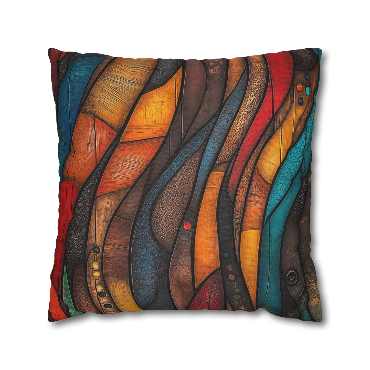 Organic Flow - Square Polyester Pillowcase