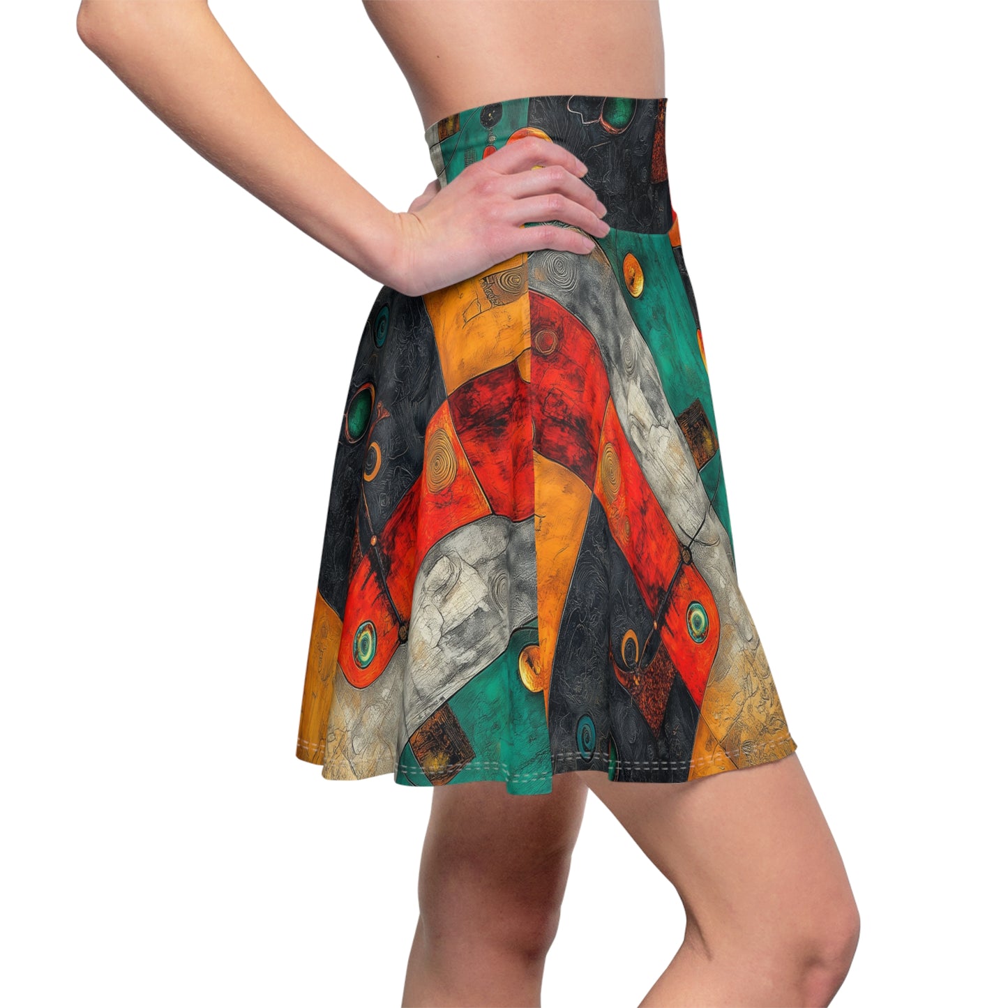 Abstract Kaleidoscope Skater Skirt