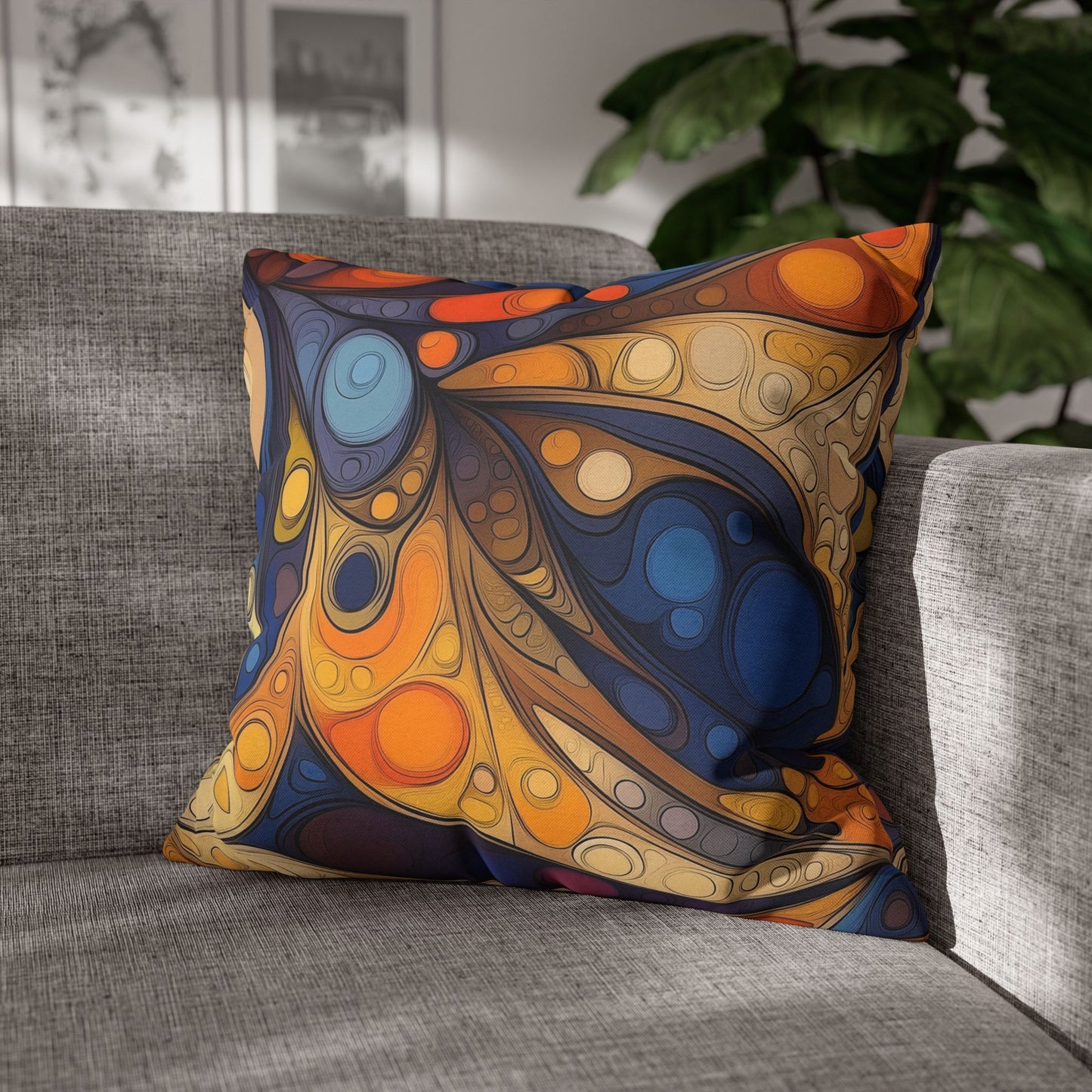 Bubble Mosaic- Square Polyester Pillowcase