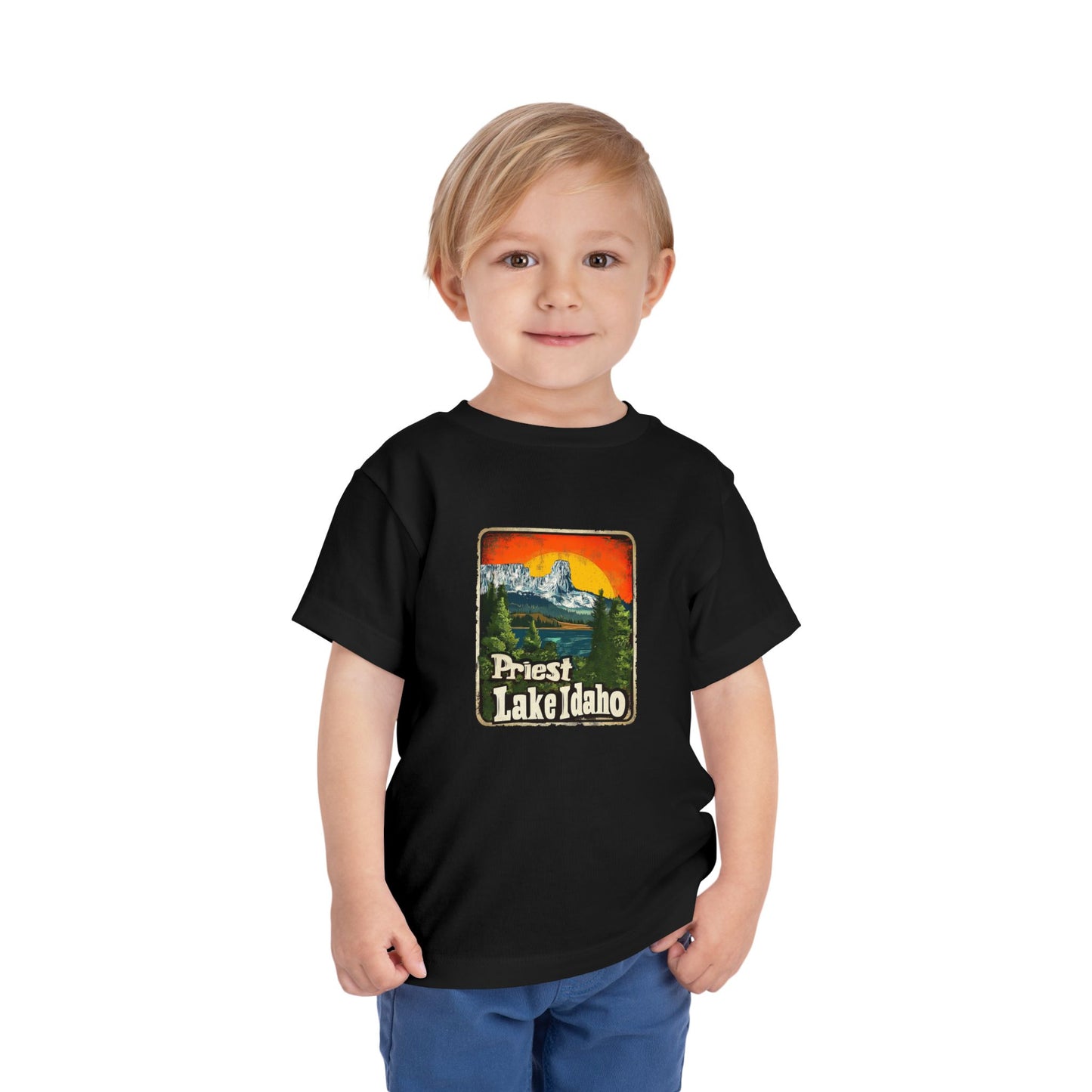 Priest Lake Iconic Chimney Rock Toddler Short Sleeve Tee