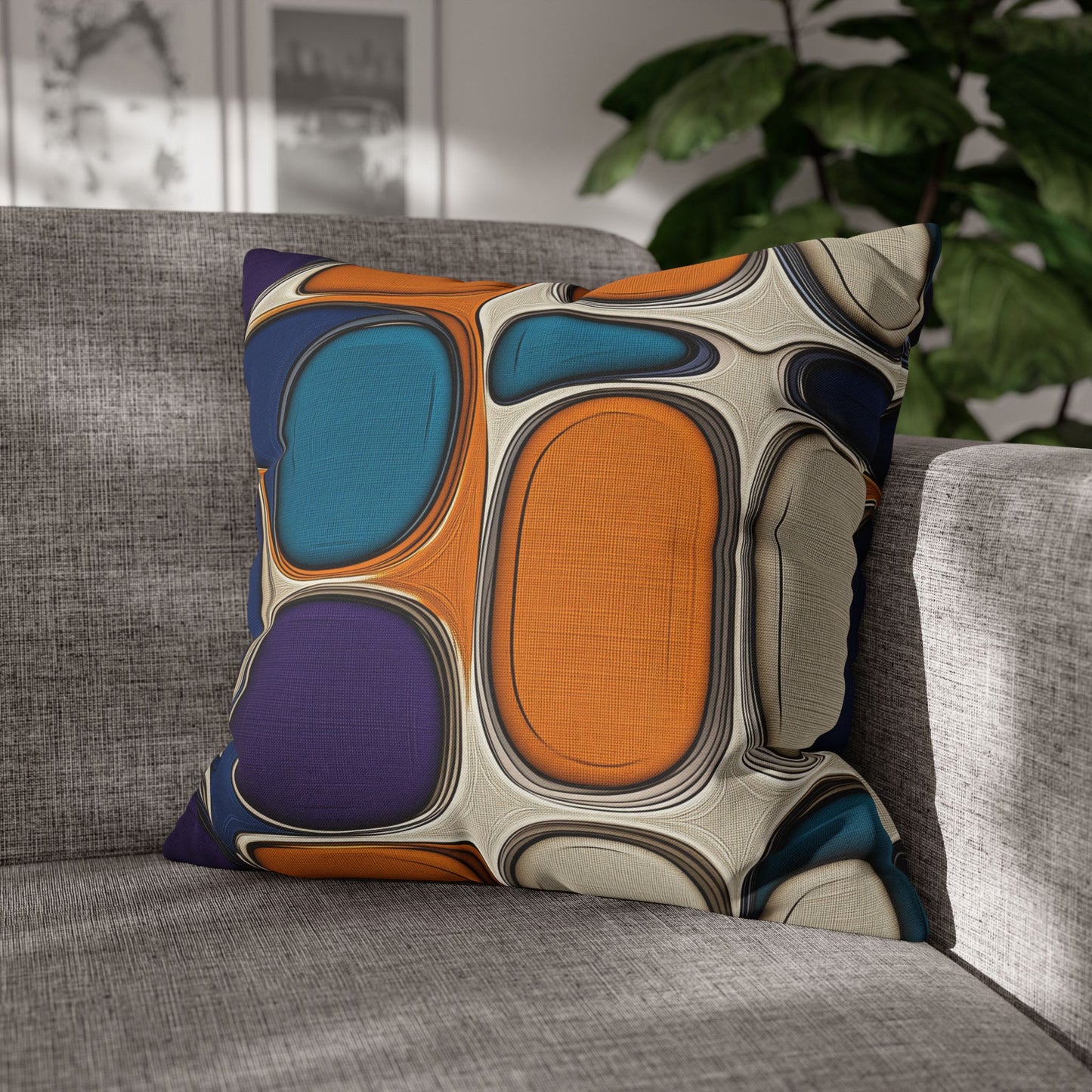 Vibrant Harmony- Square Polyester Pillowcase