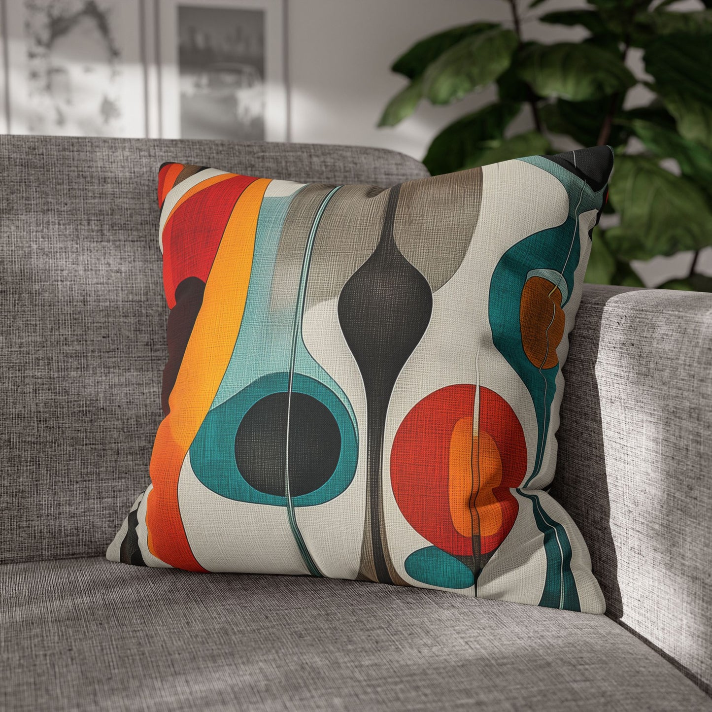 Mid-Century Dreams - Square Polyester Pillowcase
