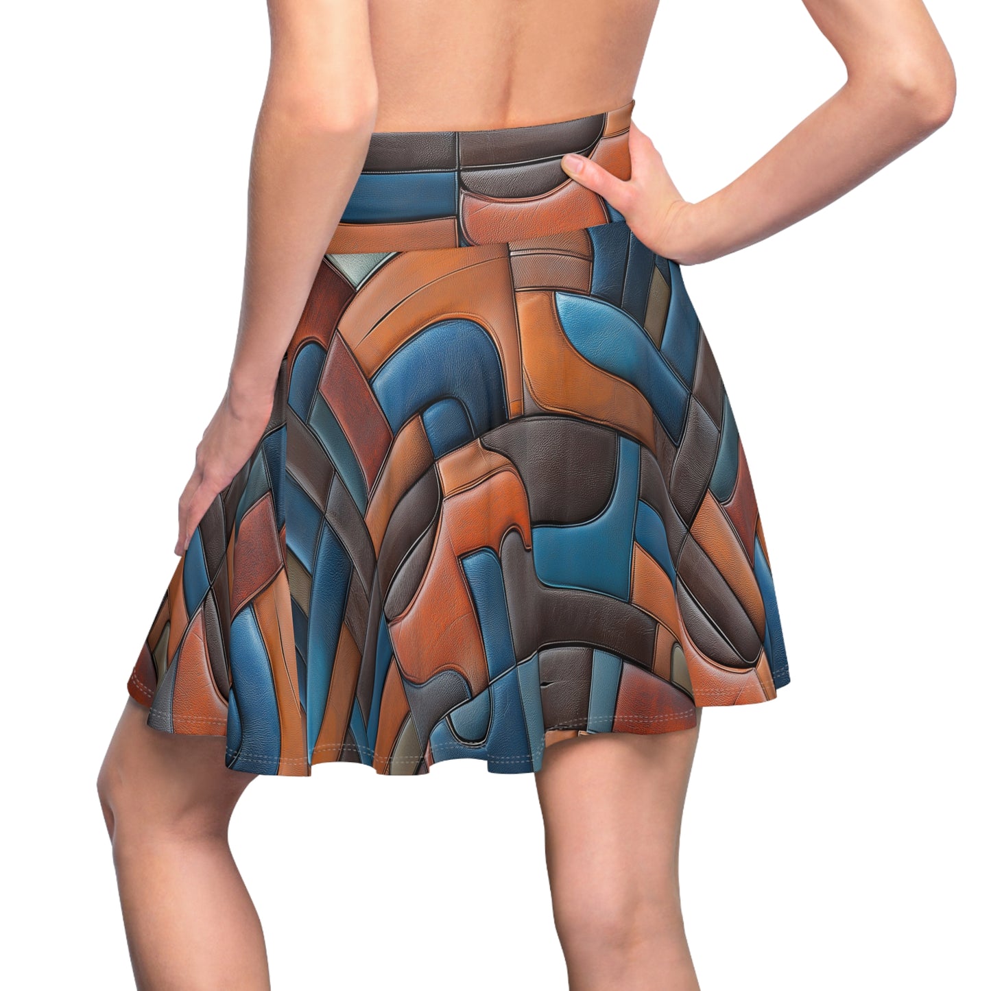 Abstract Geometry Skater Skirt