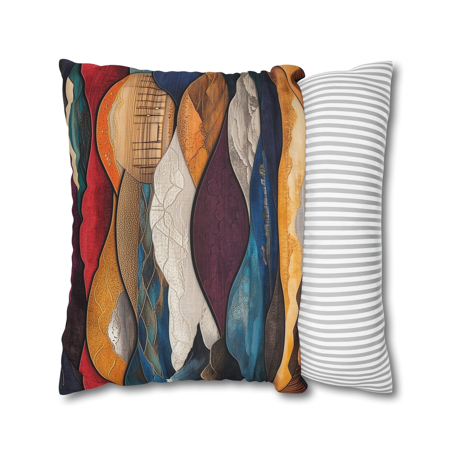 Waves of Color - Square Polyester Pillowcase