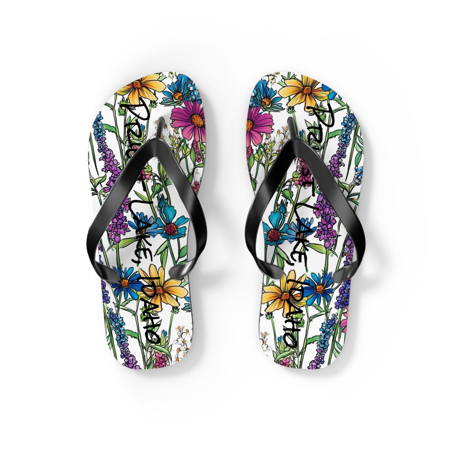 Priest Lake Wildflower Flip Flops