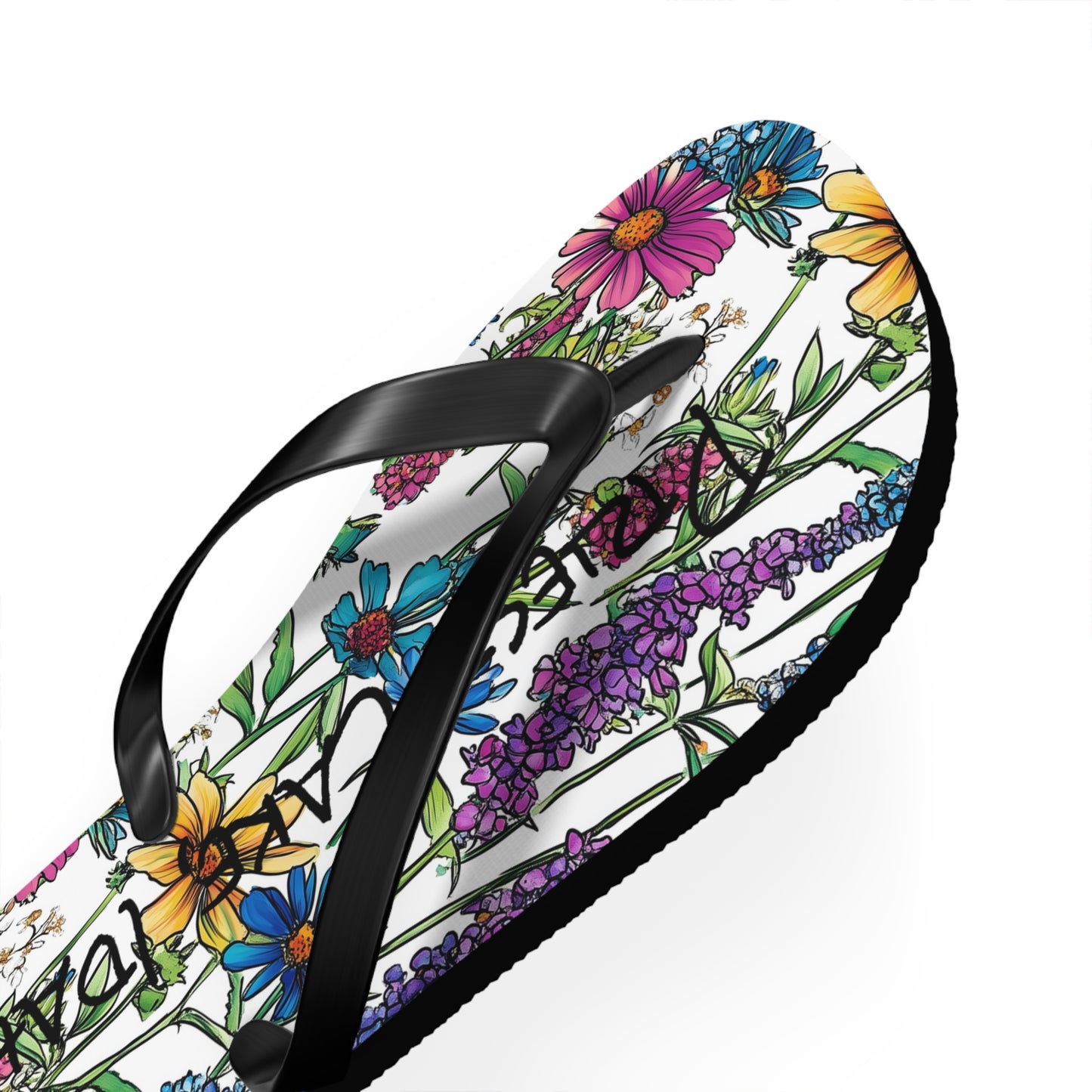 Priest Lake Wildflower Flip Flops