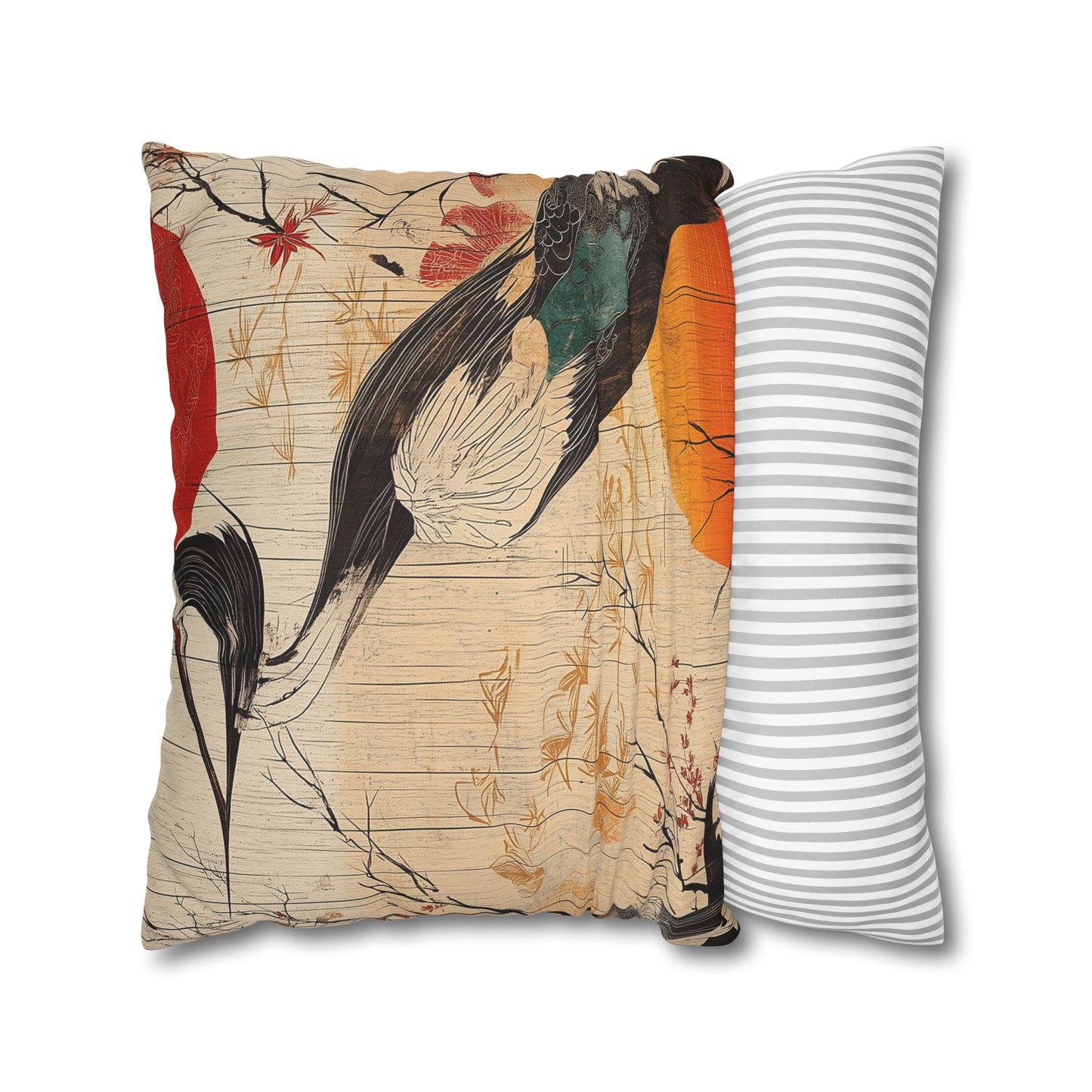 Crane's Grace - Square Polyester Pillowcase