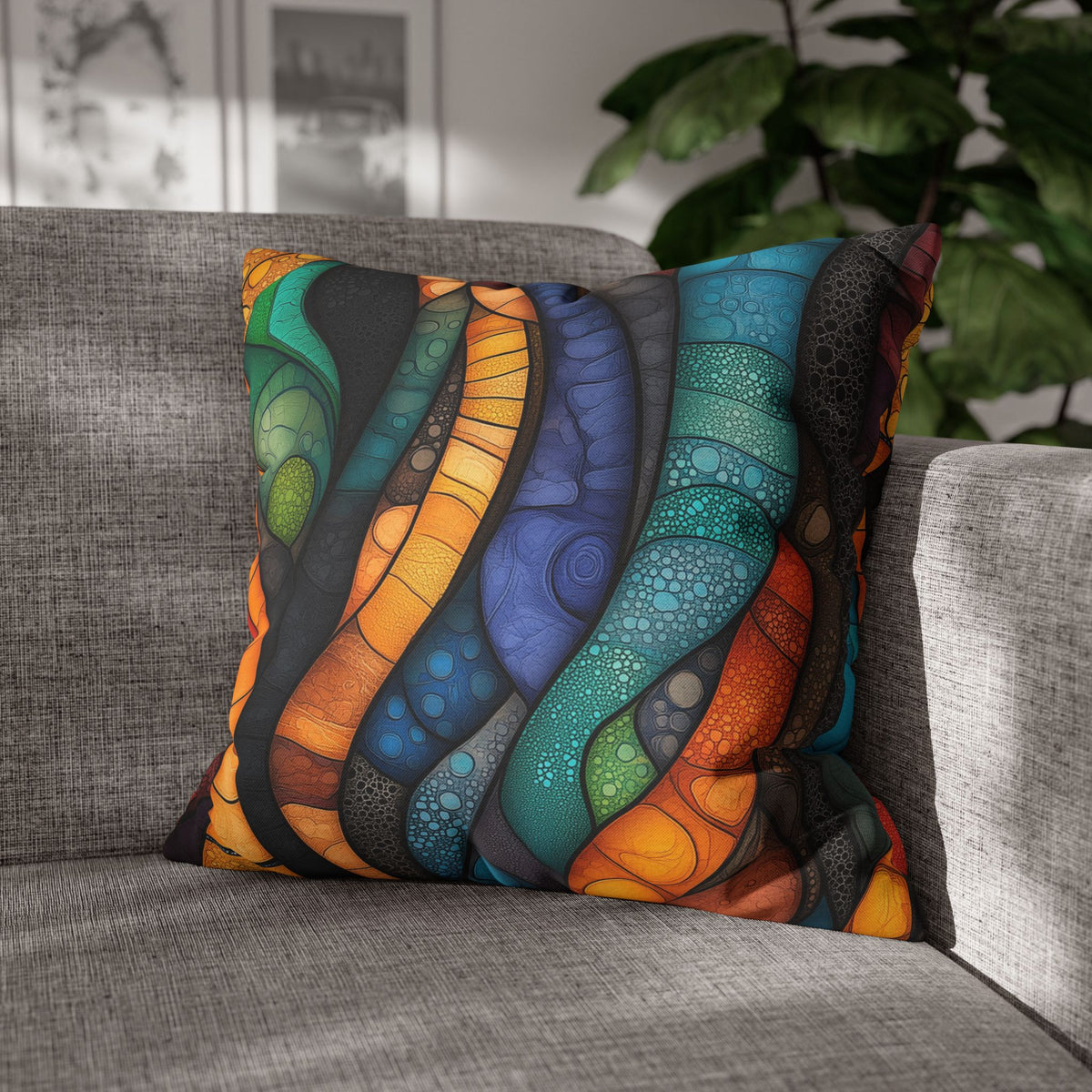 Cosmic Kaleidoscope - Square Polyester Pillowcase