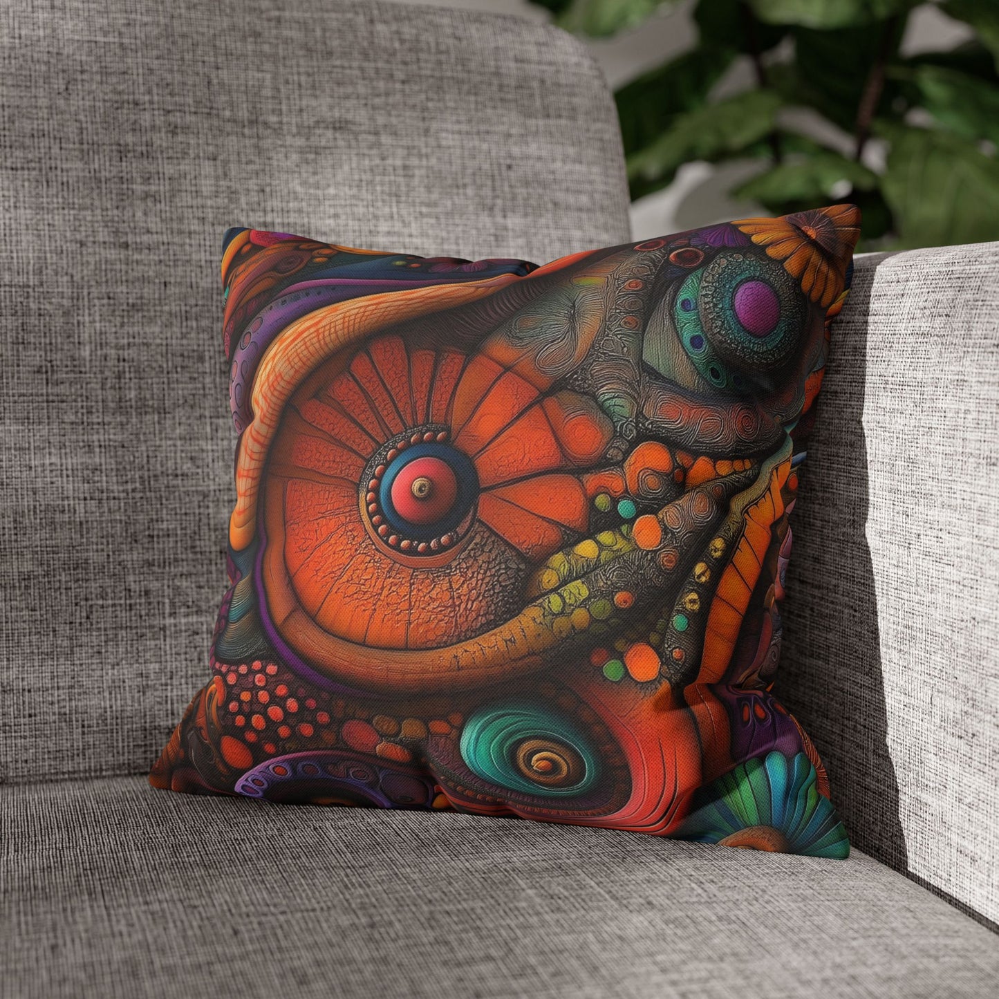 Psychedelic Fusion- Square Polyester Pillowcase