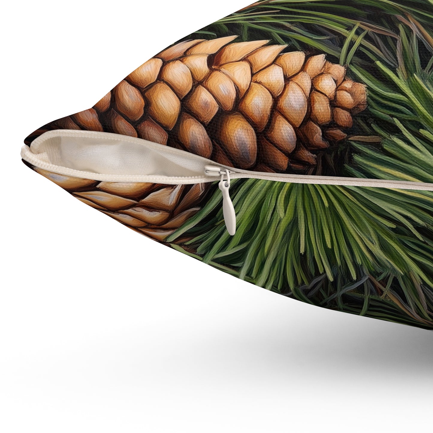 Ponderosa Pine Cone Polyester Pillow