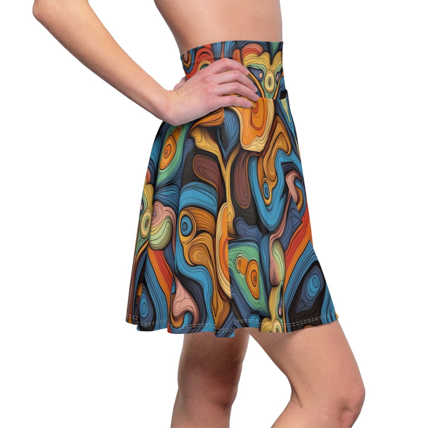 Cosmic Swirl Skater Skirt