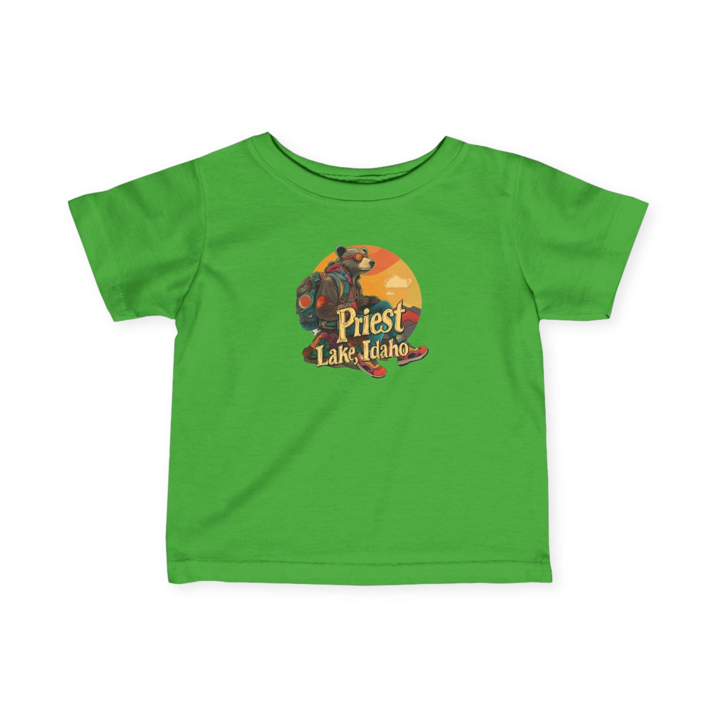 Priest Lake Hiker Bear Infant Jersey Tee