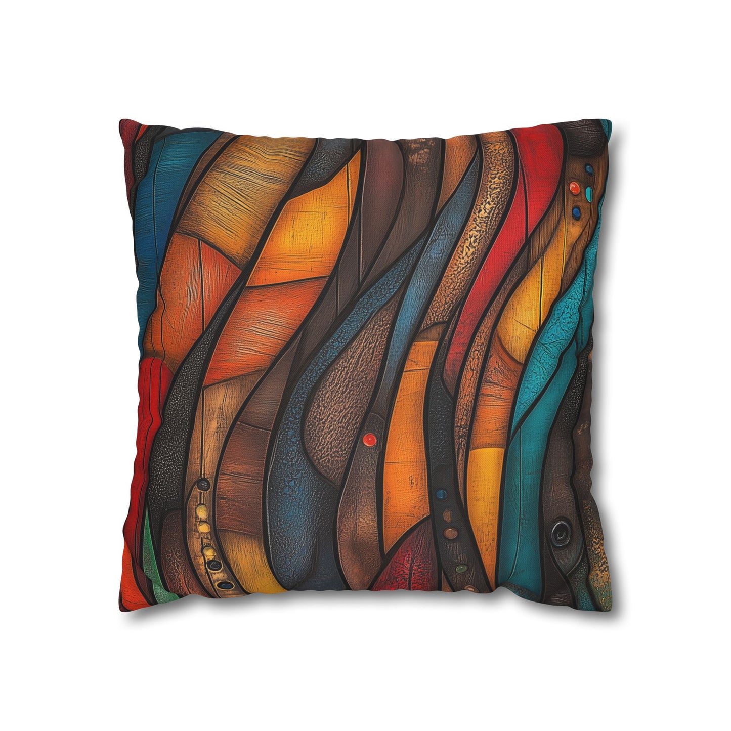 Organic Flow - Square Polyester Pillowcase