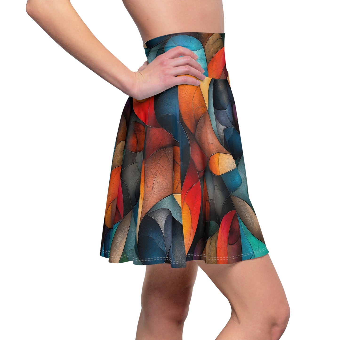 Abstract Radiance Skater Skirt