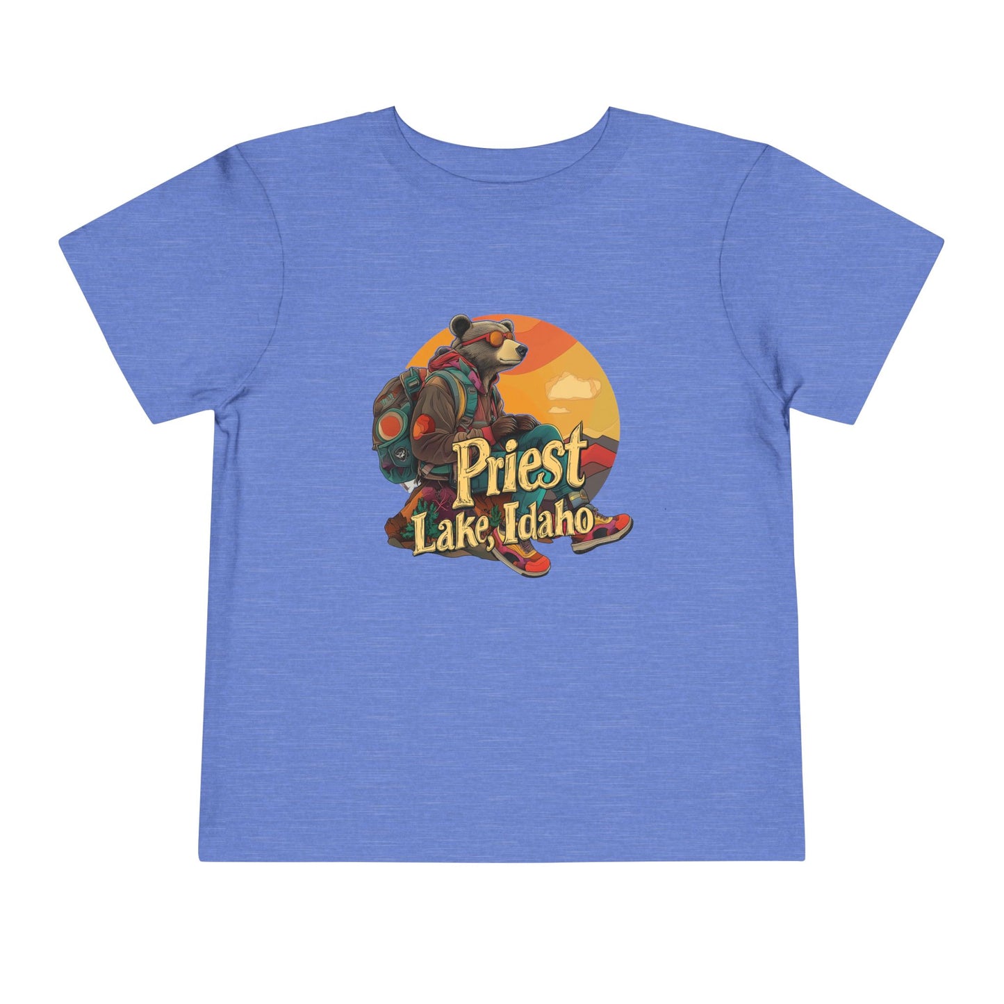 Priest Lake Hiker Bear Toddler Short Sleeve Tee