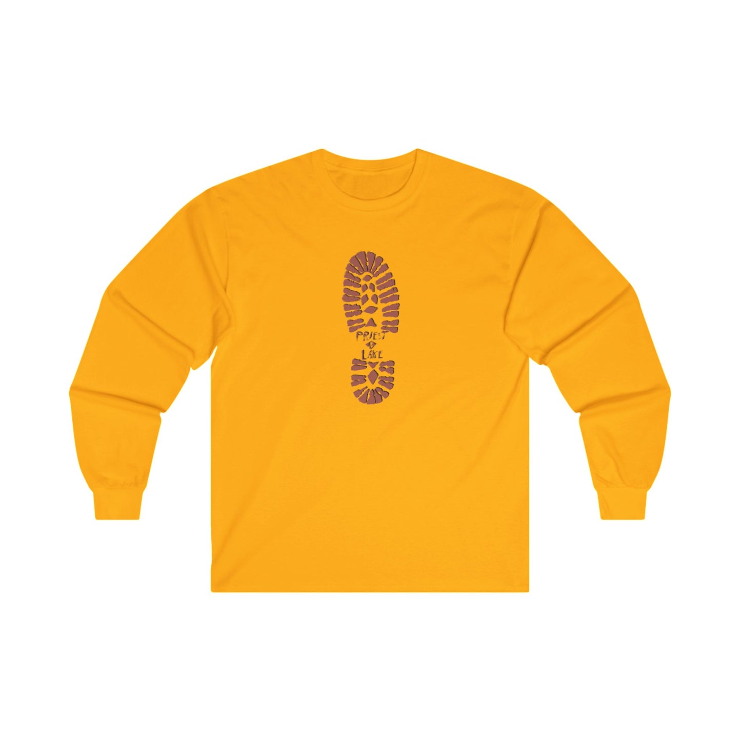 Priest Lake Boot Print - Unisex Ultra Cotton Long Sleeve Tee