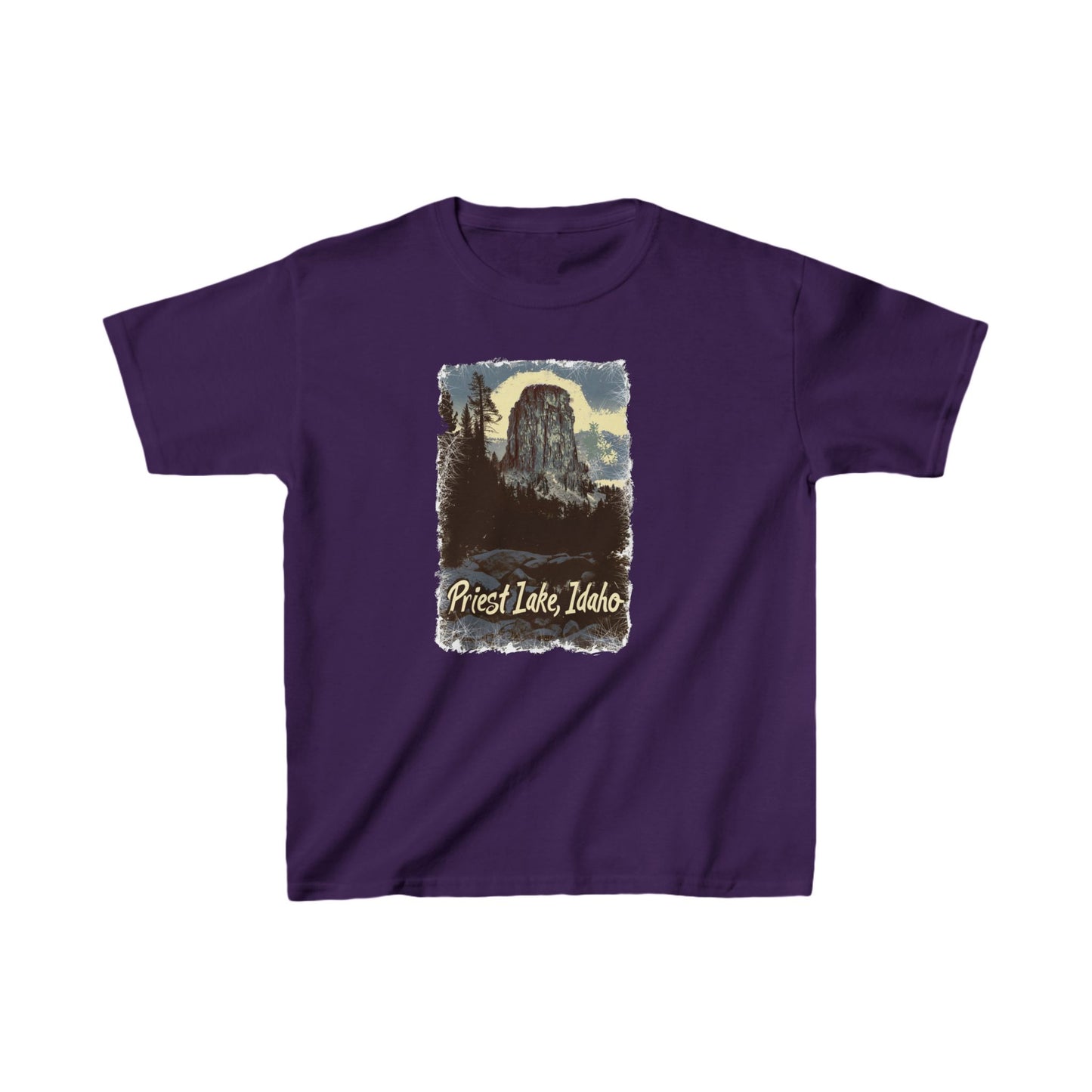 Priest Lake, Idaho Chimney Rock Kids T-shirt