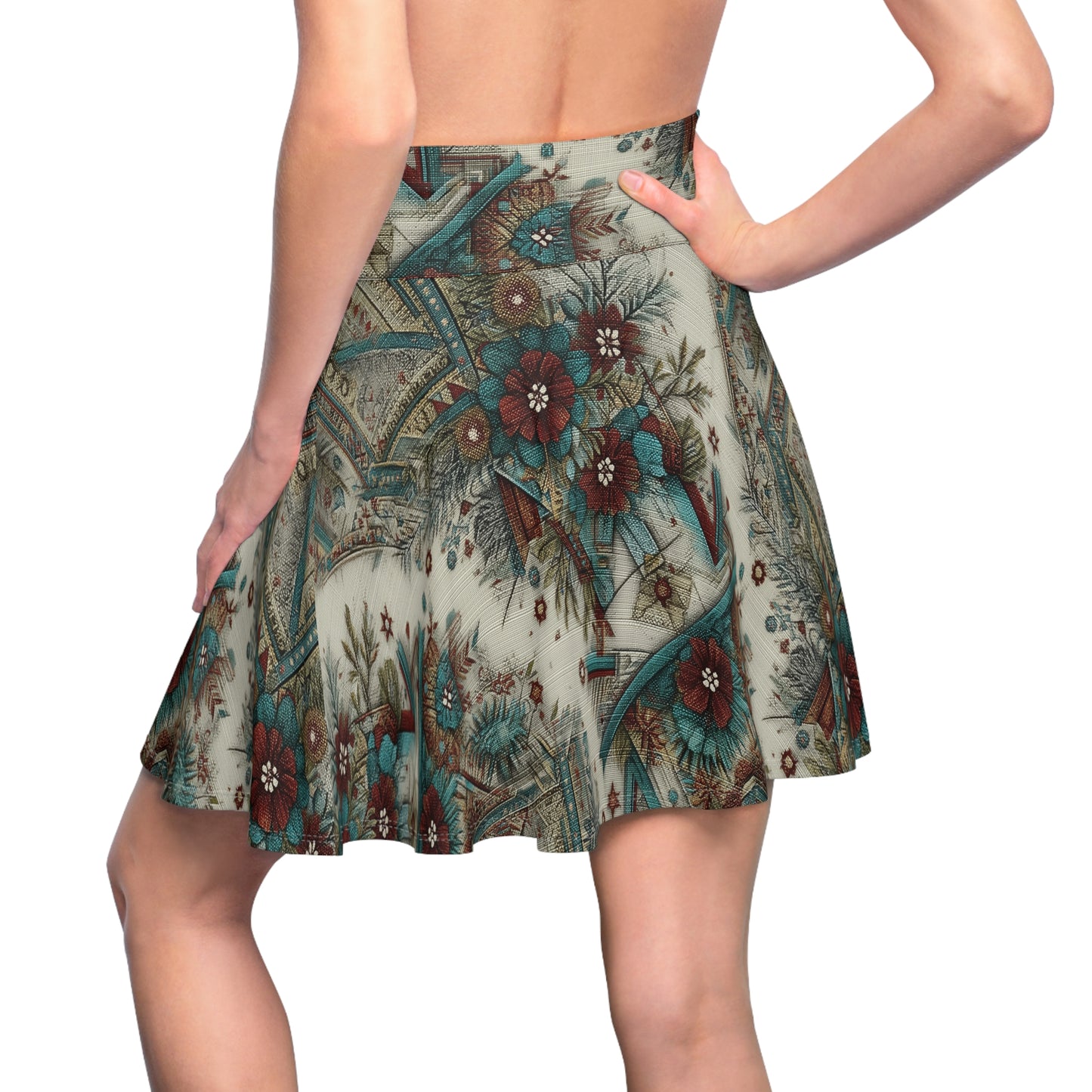 Huichol Beads Skater Skirt