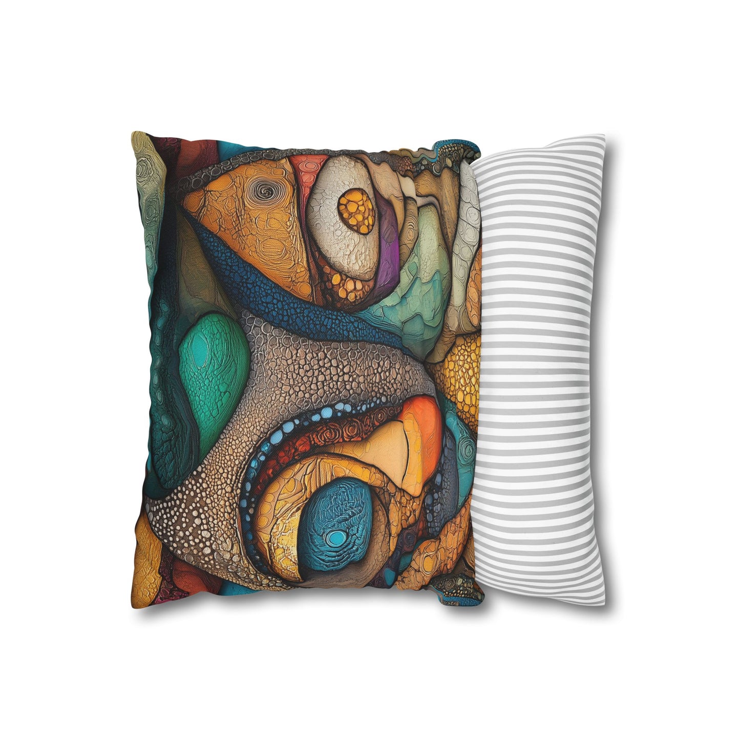 Swirling Depths - Square Polyester Pillowcase