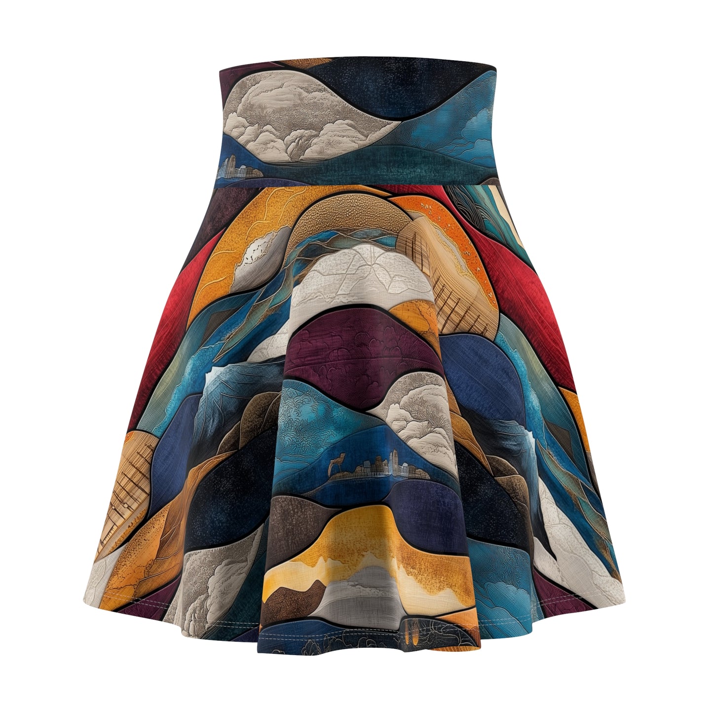 Undulating Horizons - Skater Skirt