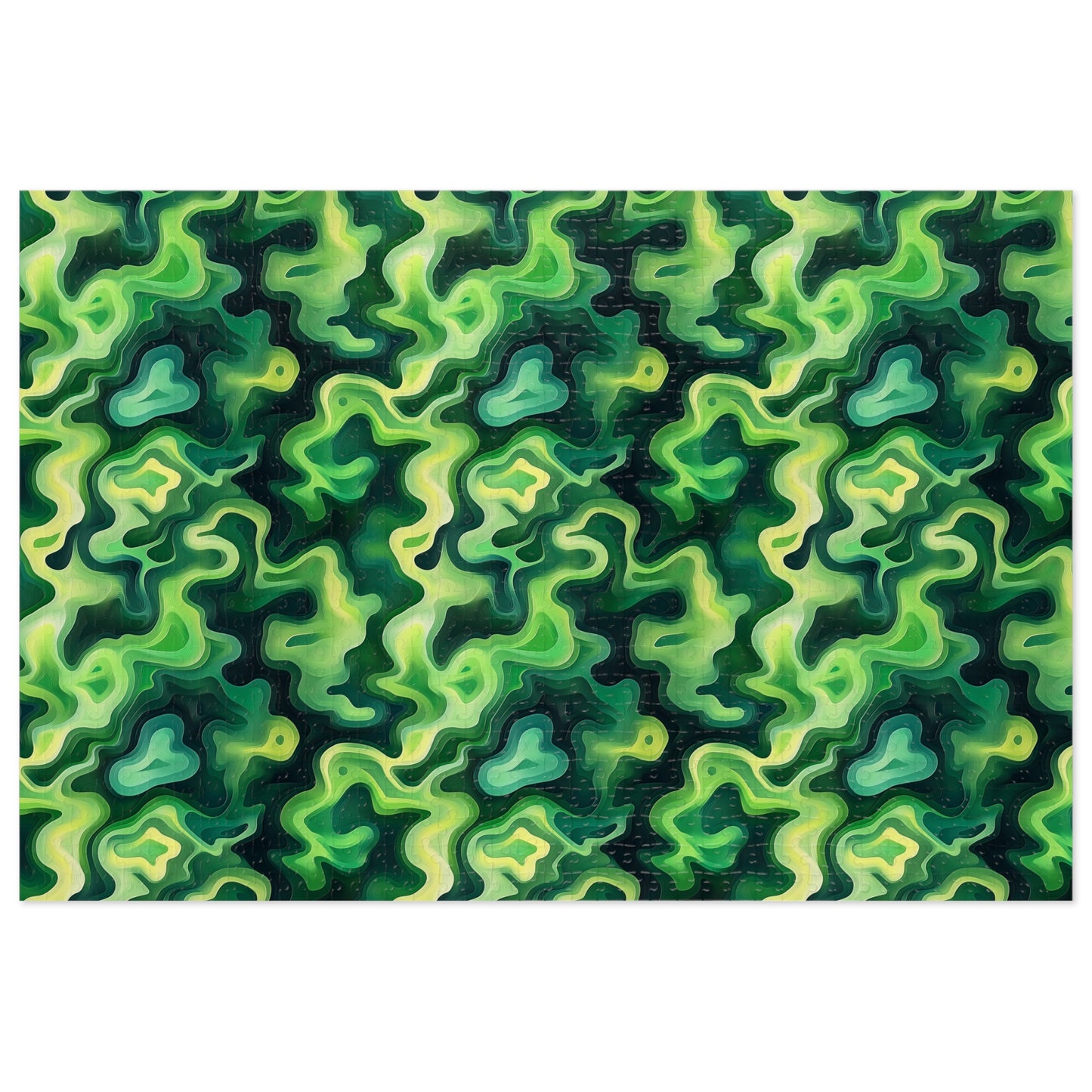 Green Swirlino Jigsaw Puzzle 9