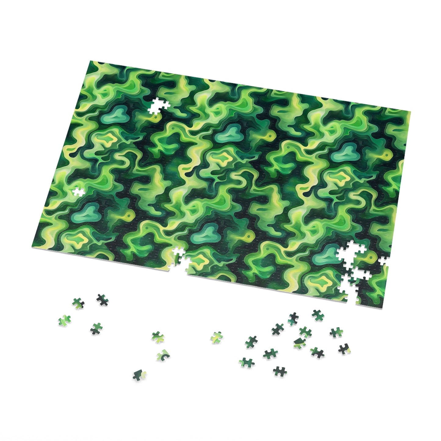 Green Swirlino Jigsaw Puzzle 9