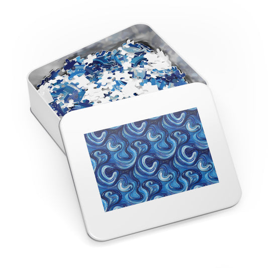 Blue Swirlino Jigsaw Puzzle 5