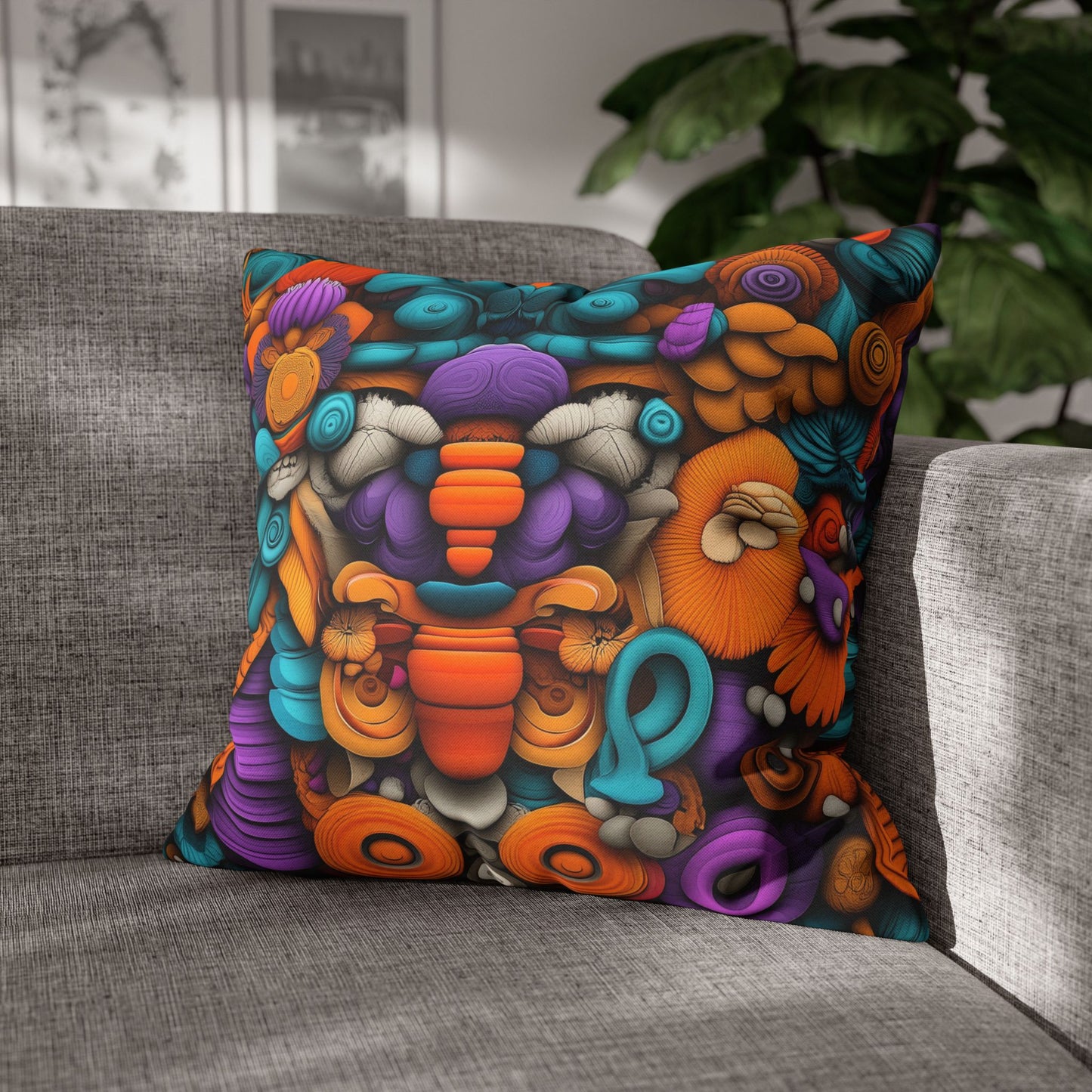 Chromatic Reverie- Square Polyester Pillowcase