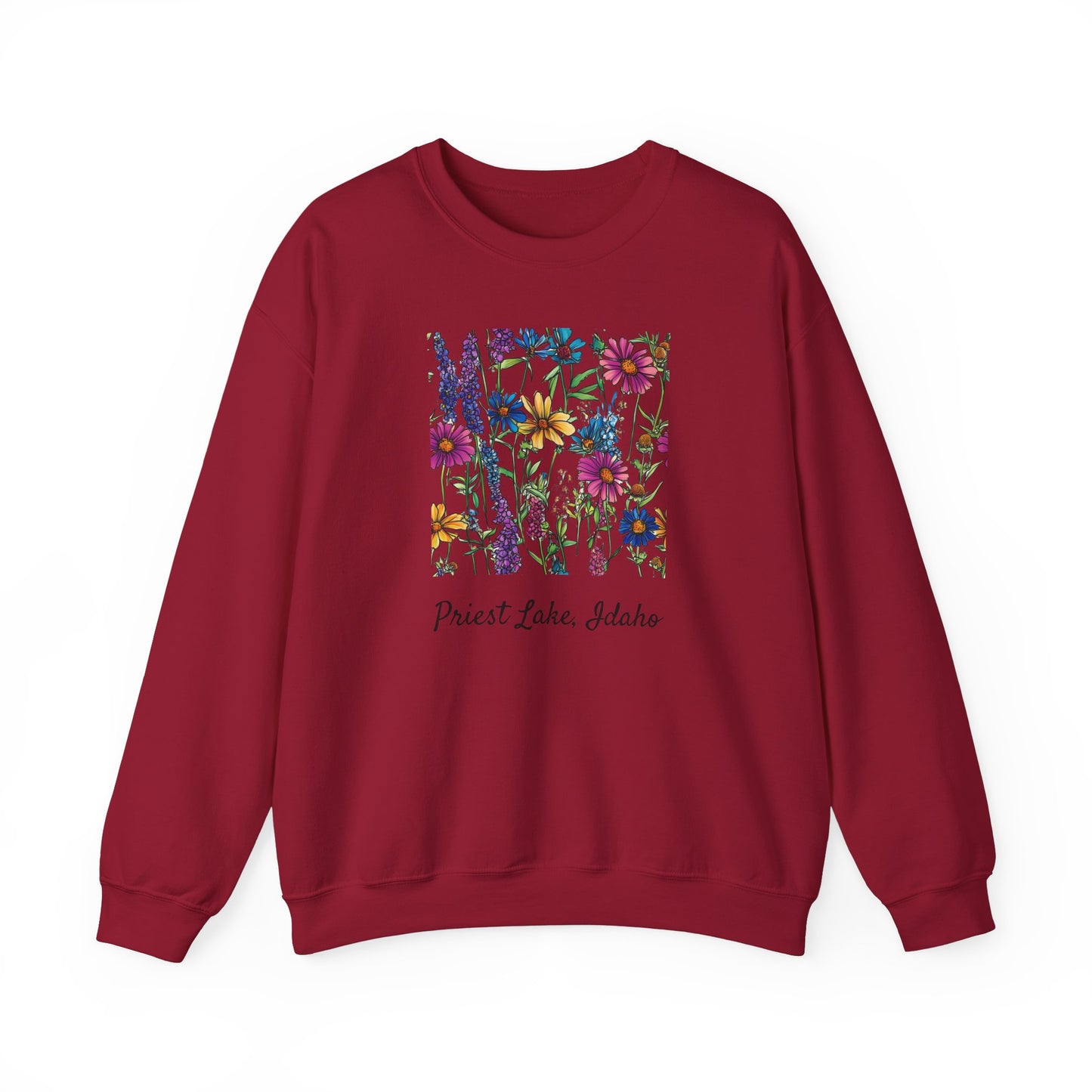 Priest Lake Wildflower Lake Ultra Cotton Crewneck Sweatshirt