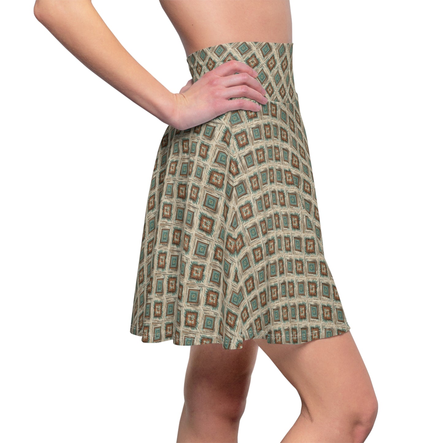 Navajo Lines Redone Skater Skirt