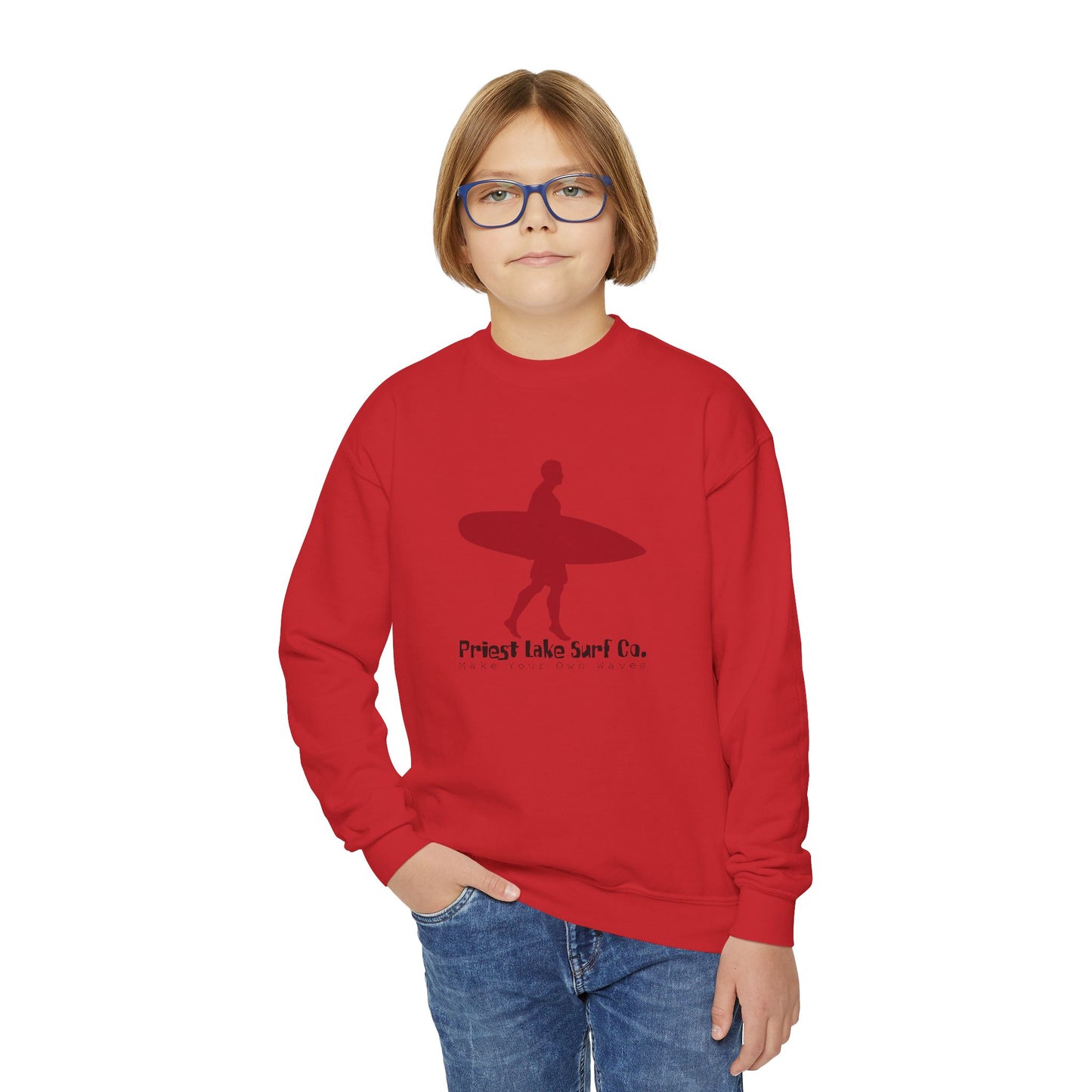 Priest Lake Surf Co. Youth Crewneck Sweatshirt