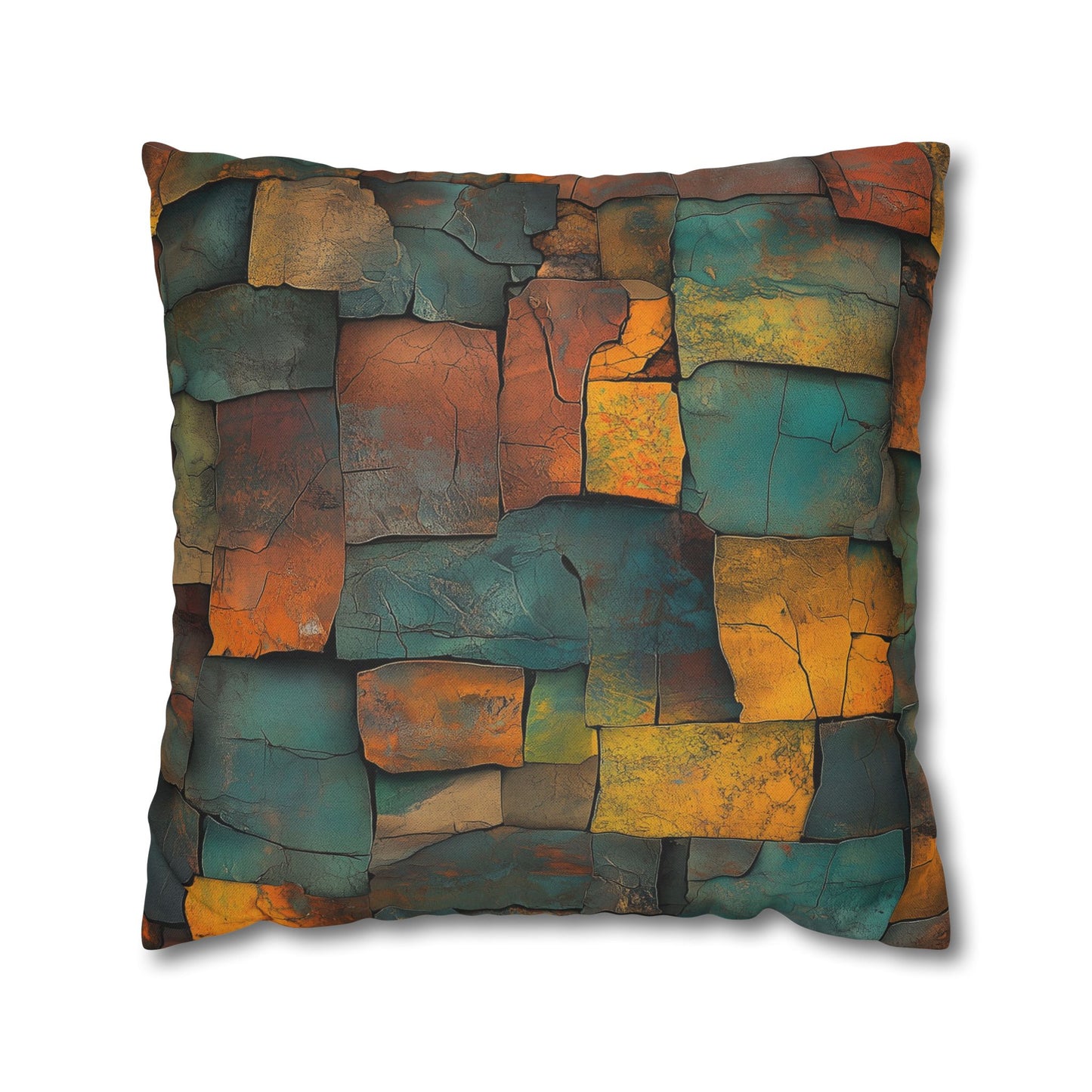 Tiled Mosaic Dreams - Square Polyester Pillowcase