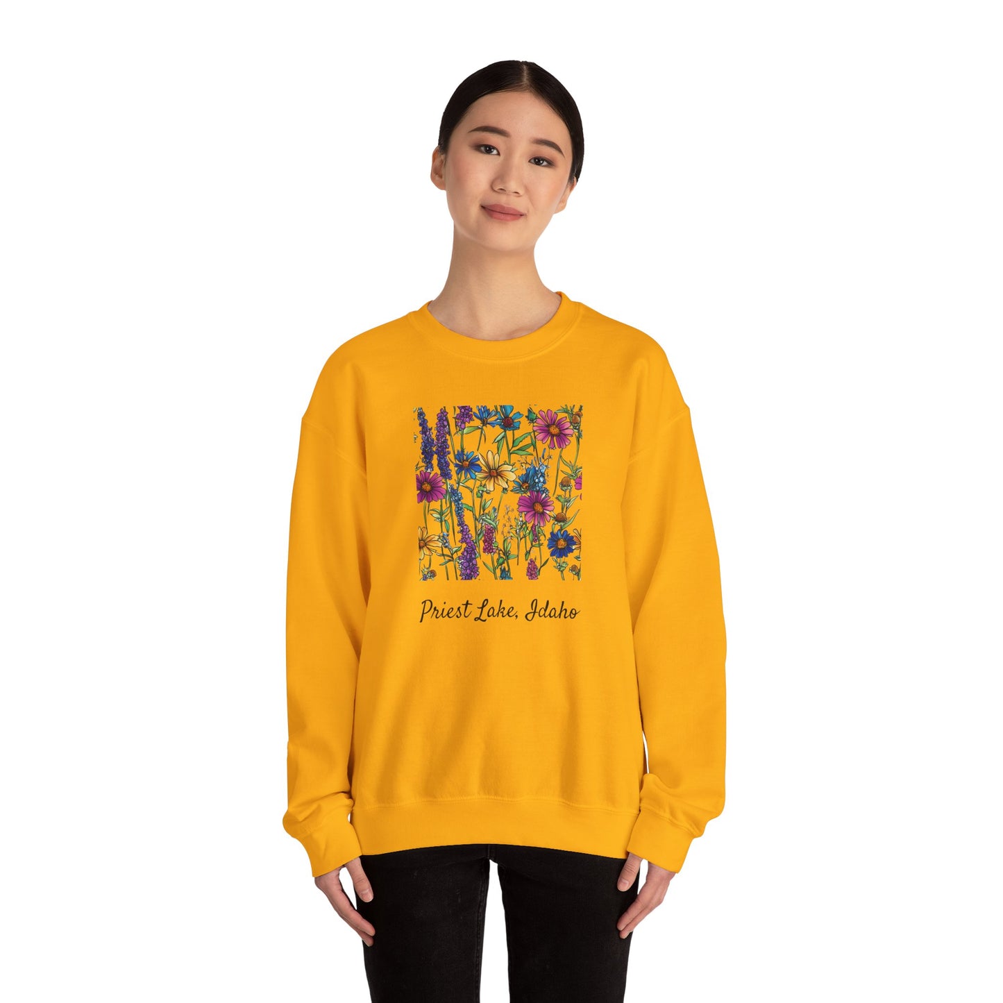 Priest Lake Wildflower Lake Ultra Cotton Crewneck Sweatshirt