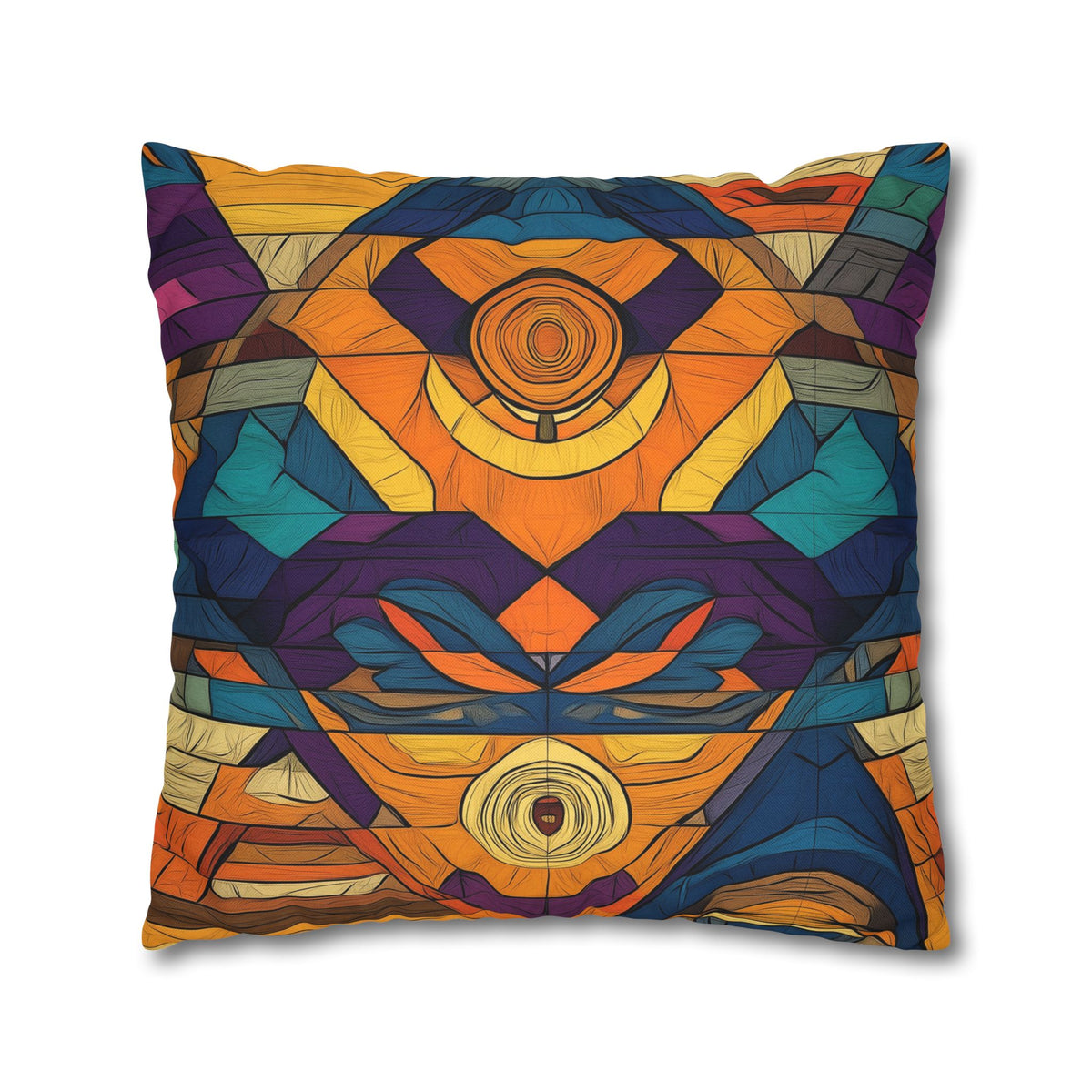 Vibrant Mandala- Square Polyester Pillowcase