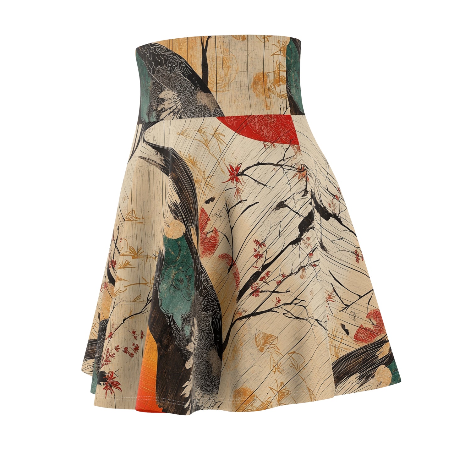 Crane Elegance - Skater Skirt