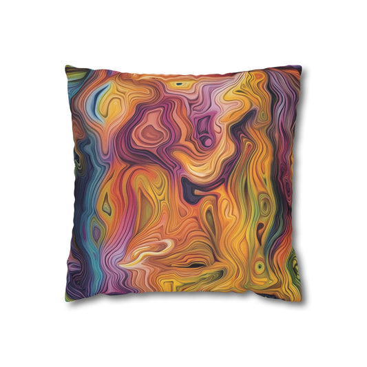 Chromatic Odyssey- Square Polyester Pillowcase